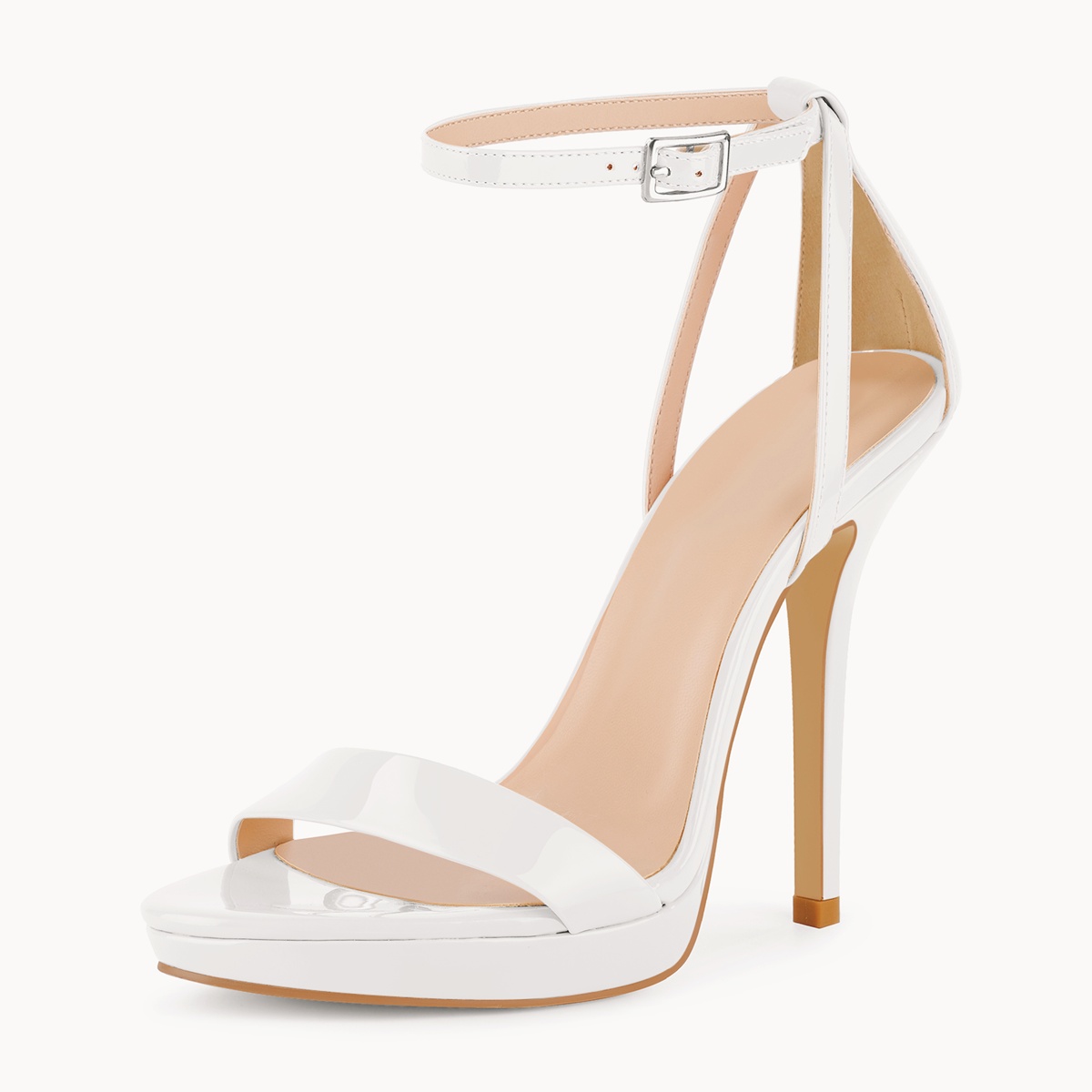 Low Platform Ankle Strap Stiletto Sandals