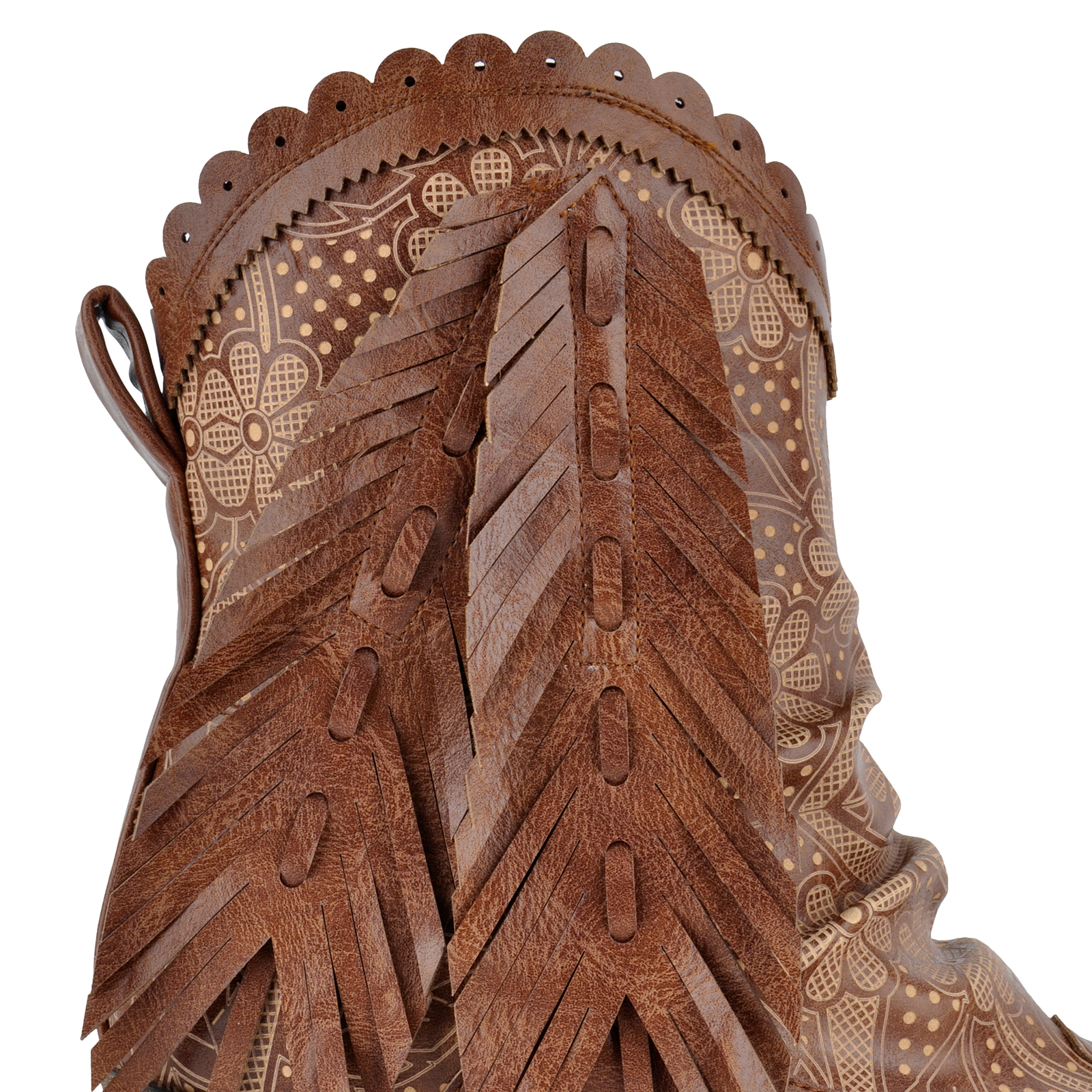 Pointed Toe Fringe Ankle Western Boots