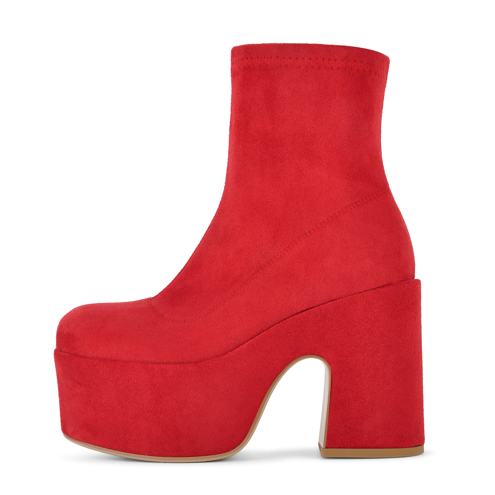 Suede Platform Chunky Heel Ankle Boots