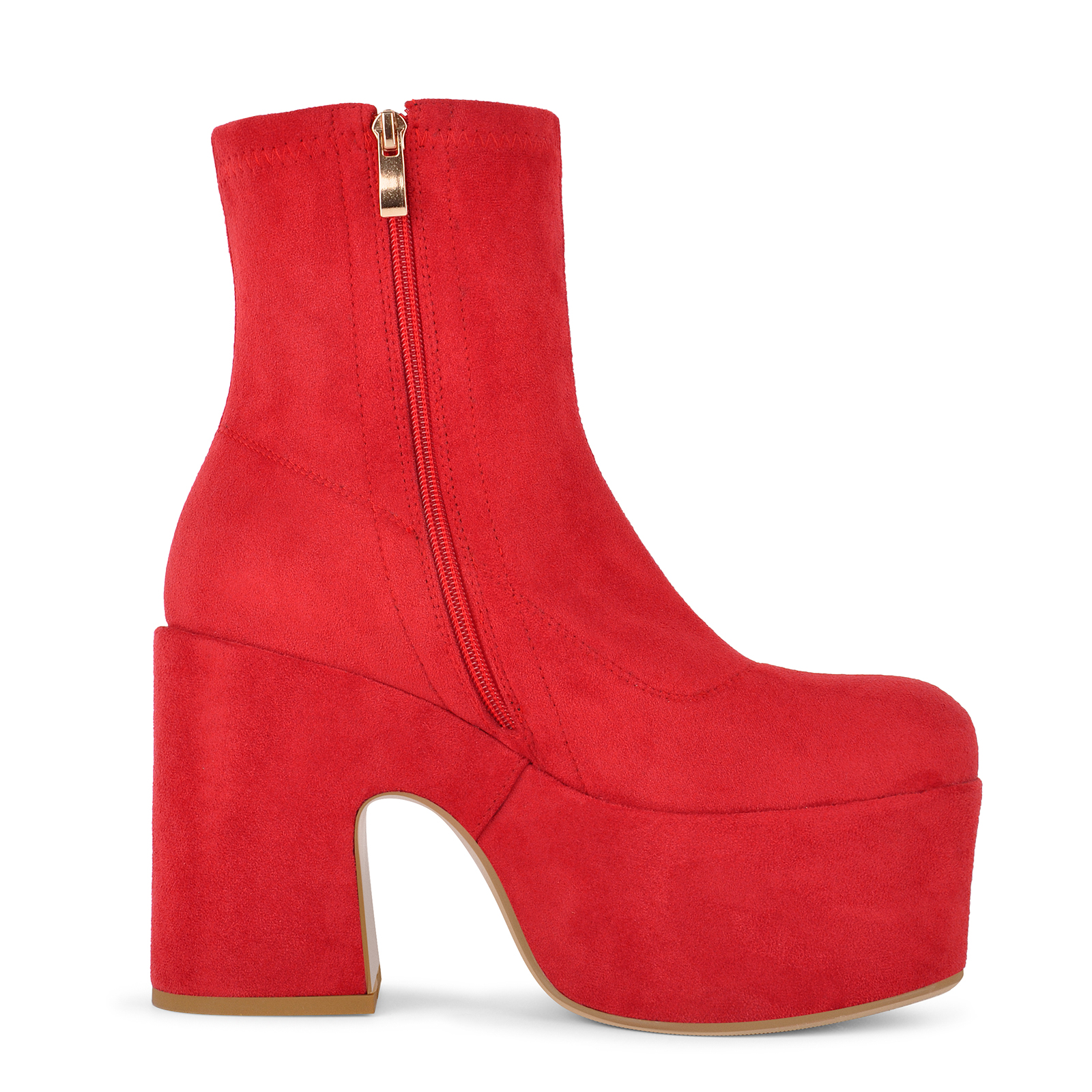 Suede Platform Chunky Heel Ankle Boots