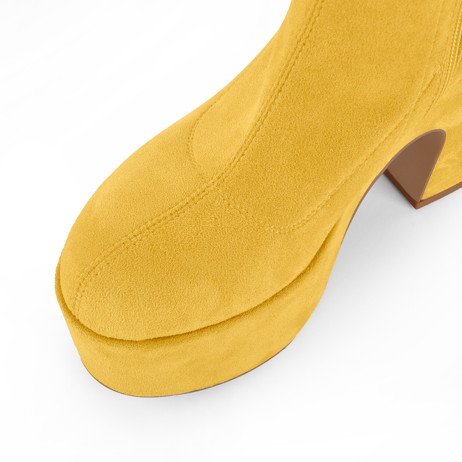 Suede Platform Chunky Heel Ankle Boots