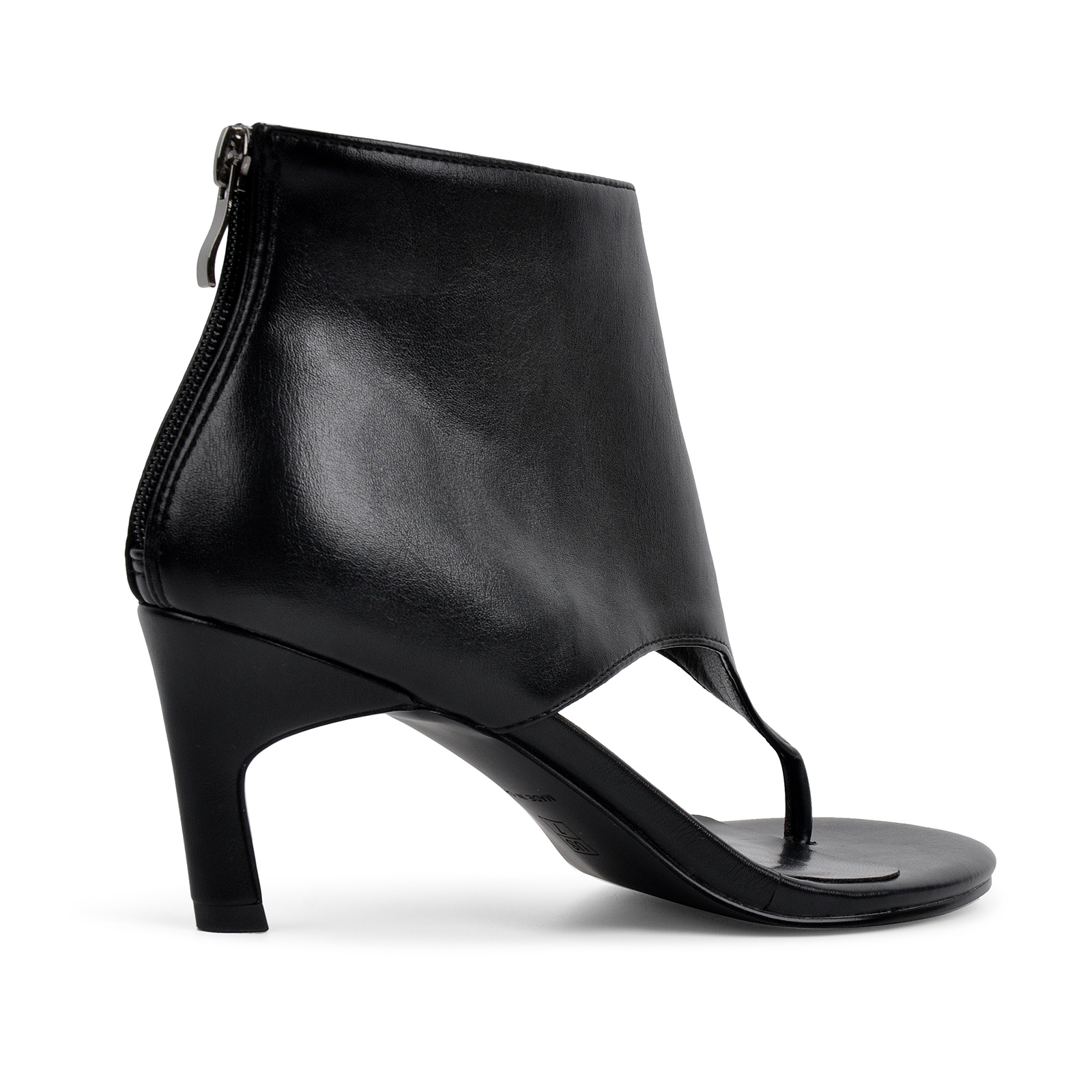 Round Toe Flip-Flop Back-Zip Bootie Sandals