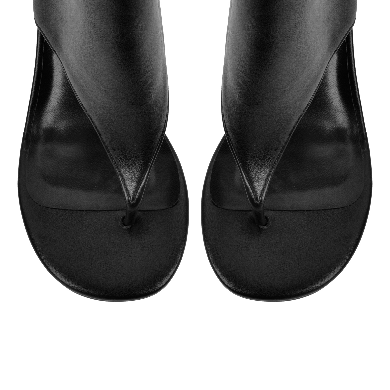 Round Toe Flip-Flop Back-Zip Bootie Sandals