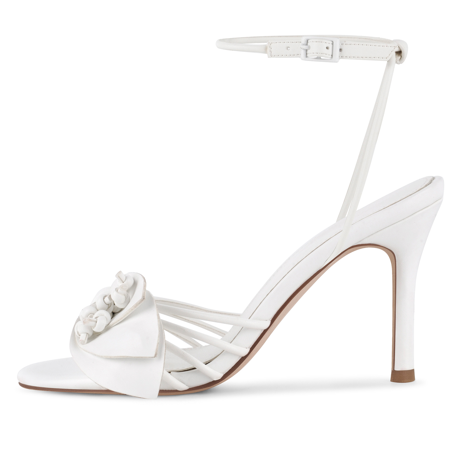 Round Toe Flower Ankle Strap Sandals