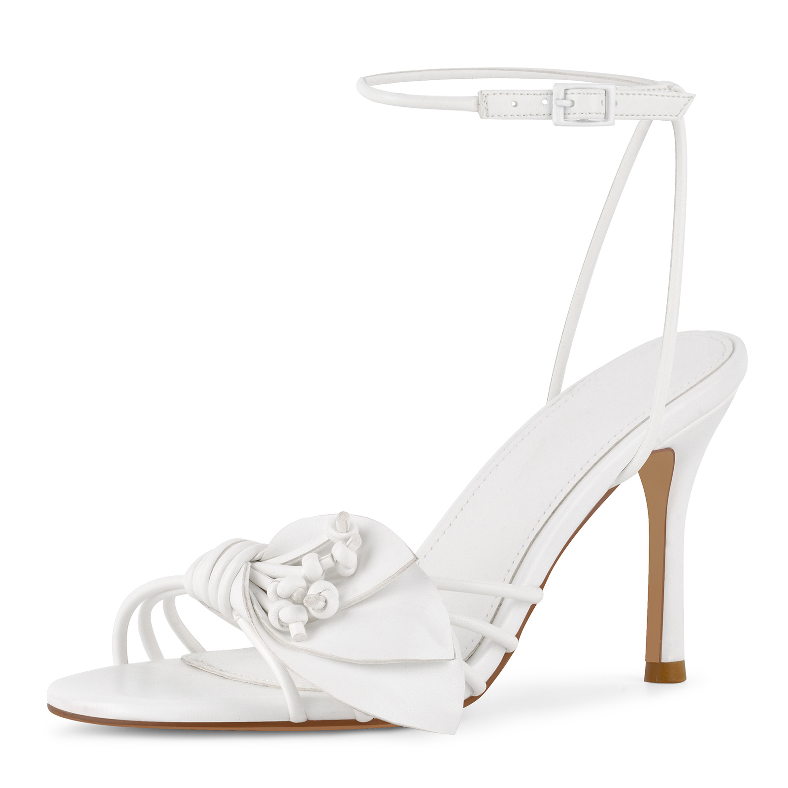 Round Toe Flower Ankle Strap Sandals