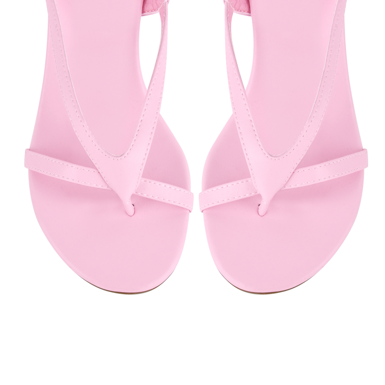 Round Toe Thong Lace-up Wedge Heel Sandals