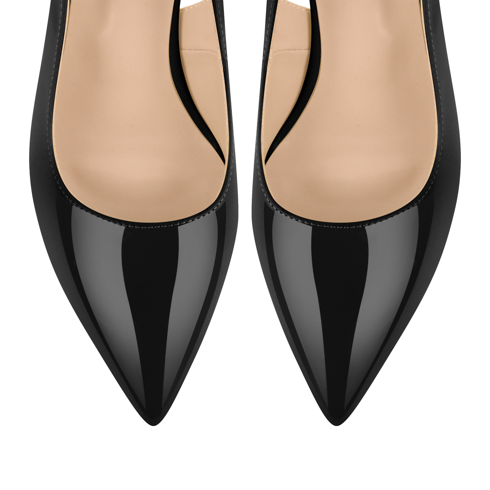 Pointed Toe Slingback Patent Leather Pumps