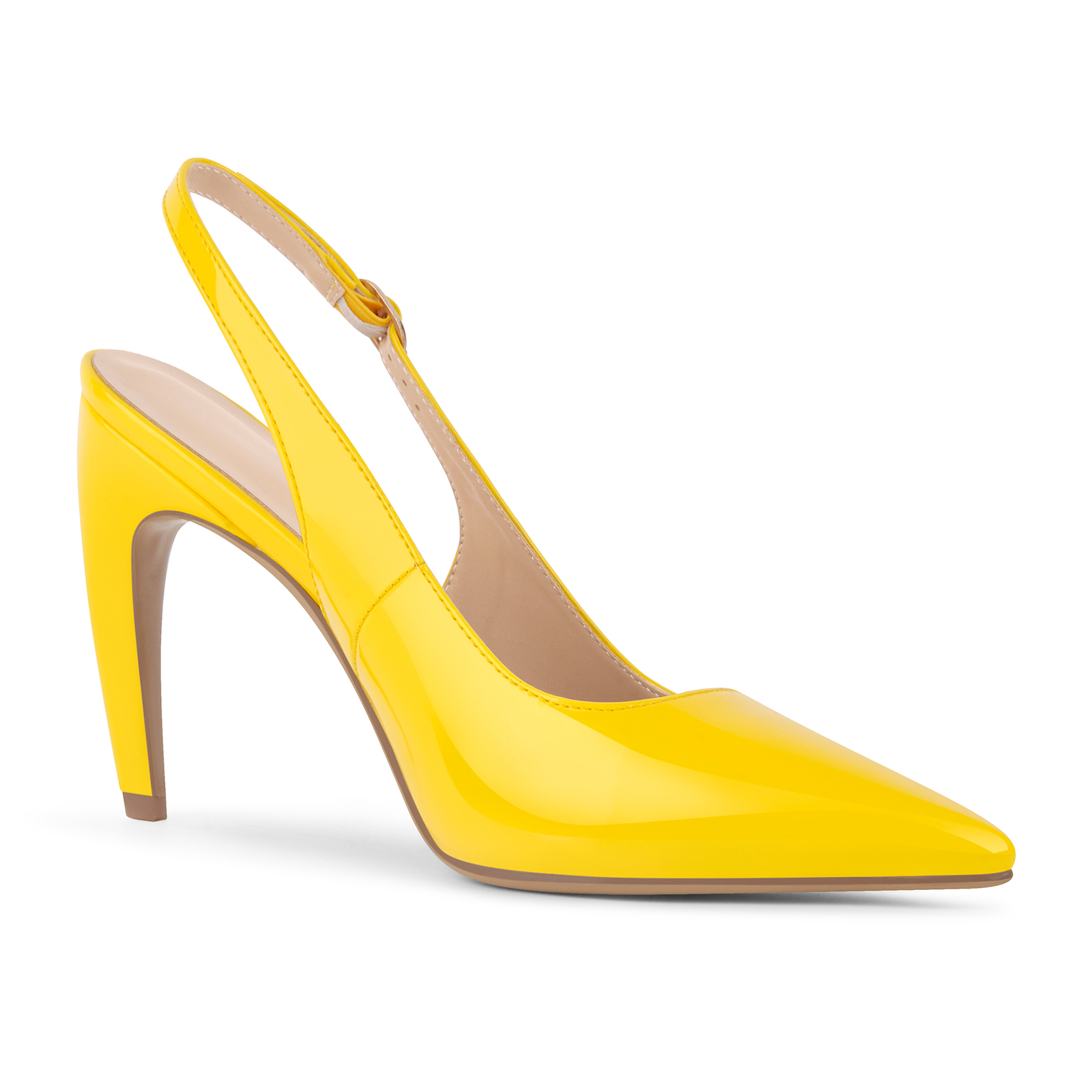 Pointed Toe Slingback Patent Leather Pumps