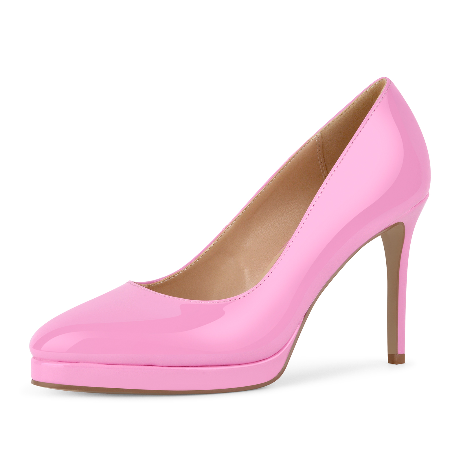 Low Platform Patent Leather Stiletto Pumps