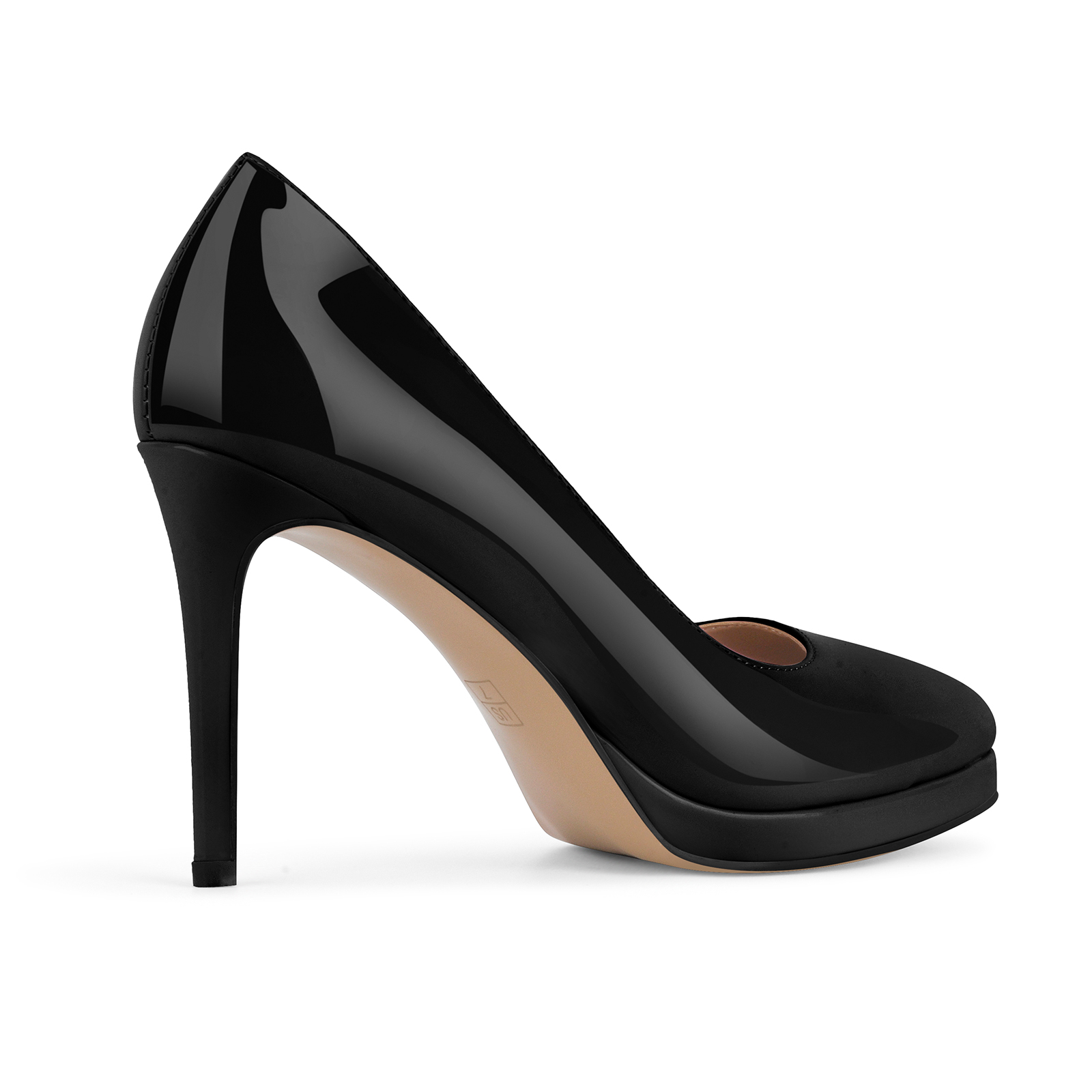 Low Platform Patent Leather Stiletto Pumps