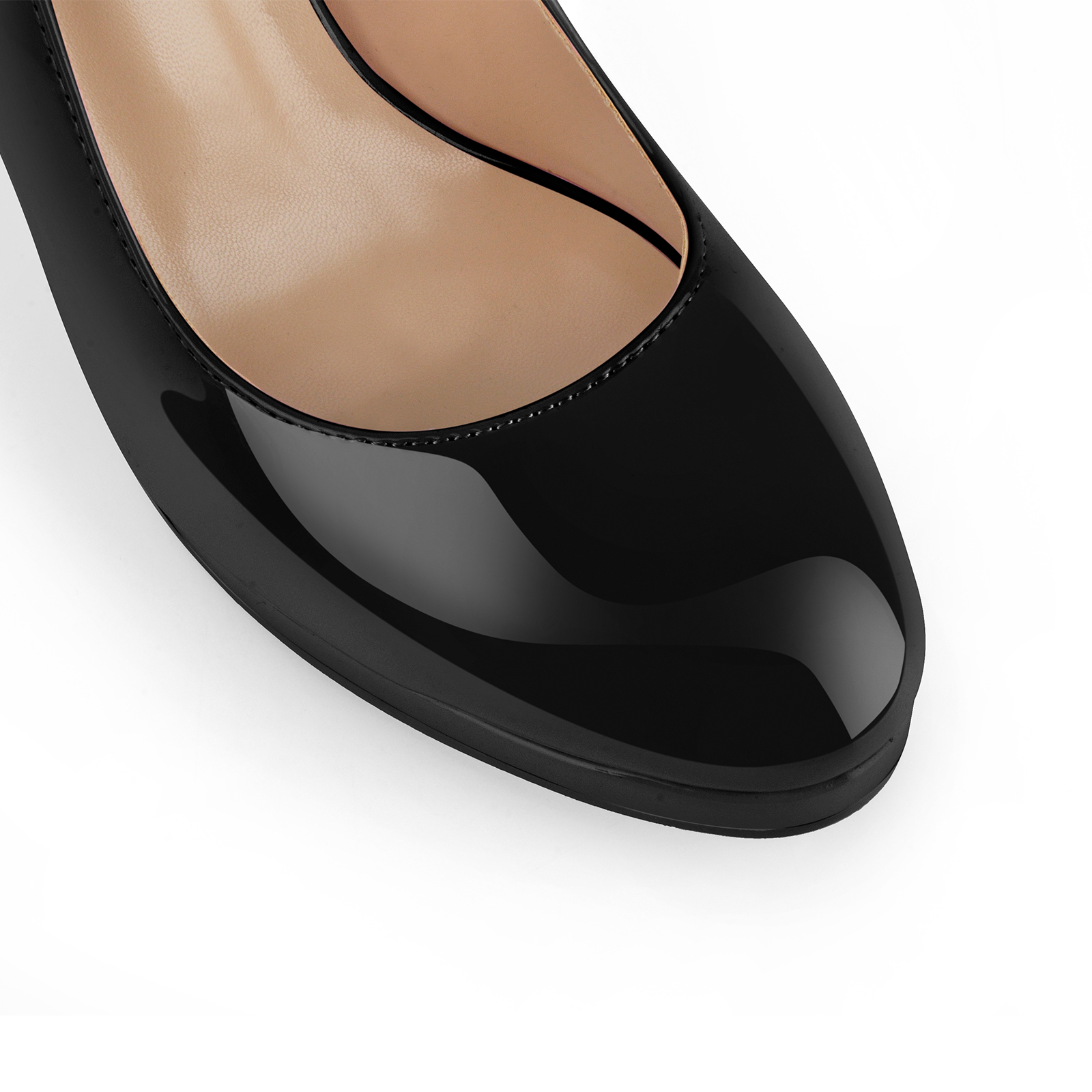 Low Platform Patent Leather Stiletto Pumps