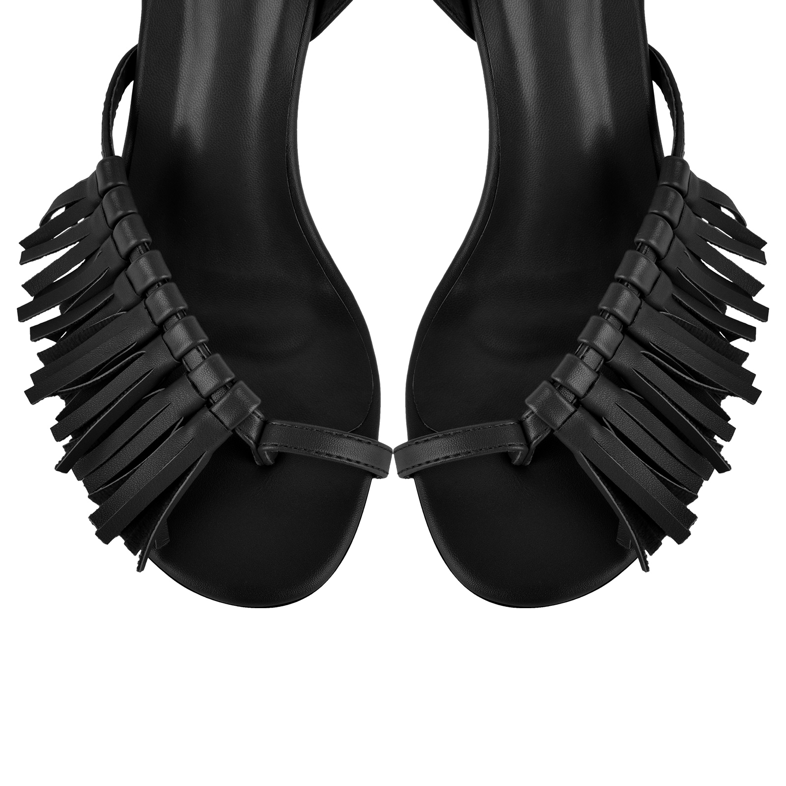 Fringe Flip-Flop Ankle Strap Wedge Heel Sandals