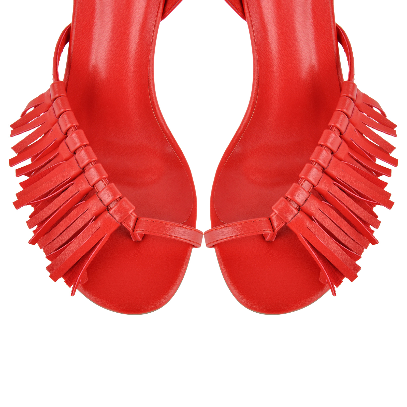 Fringe Flip-Flop Ankle Strap Wedge Heel Sandals