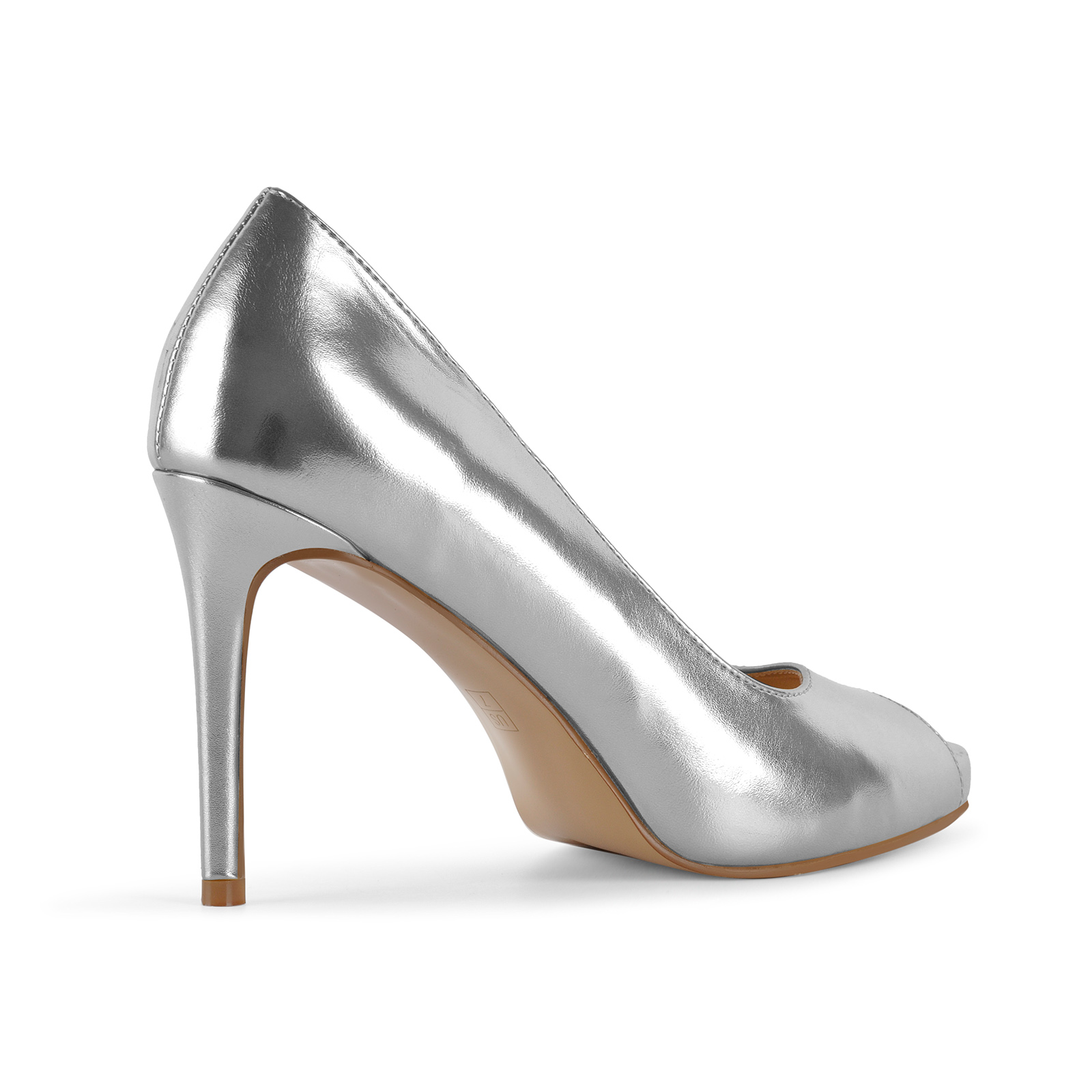 Peep Toe Low Platform Slip On Pumps