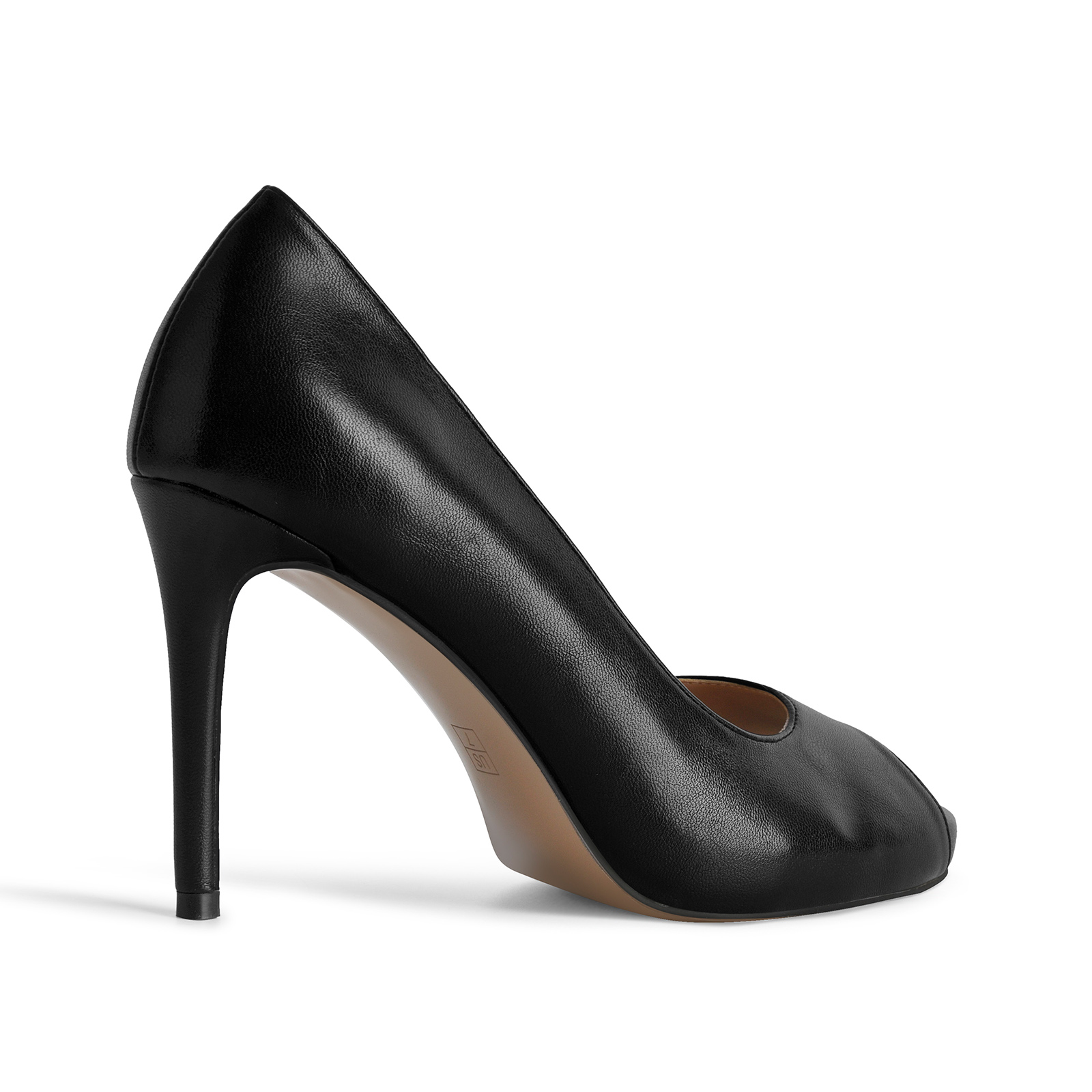 Peep Toe Low Platform Slip On Pumps