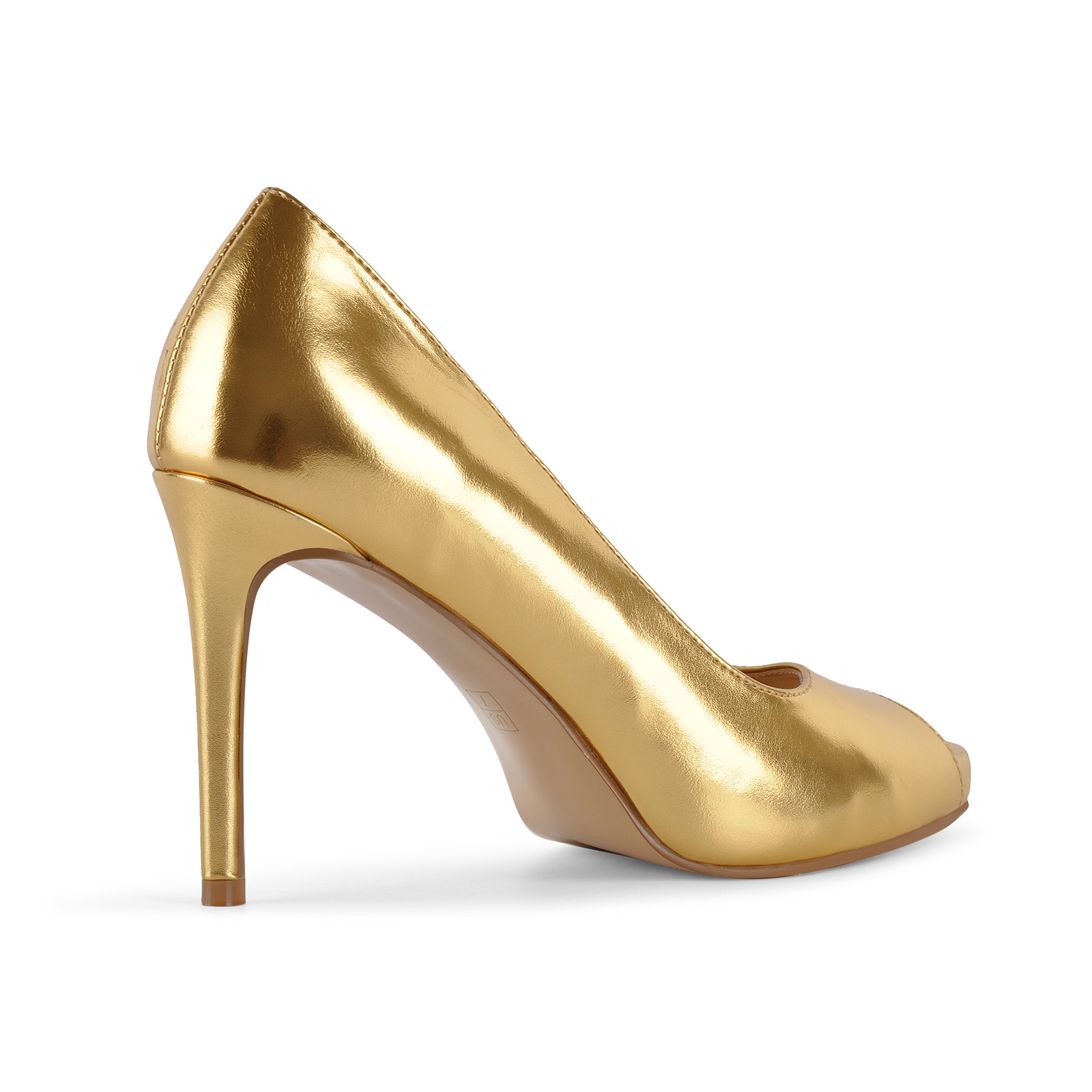 Peep Toe Low Platform Slip On Pumps