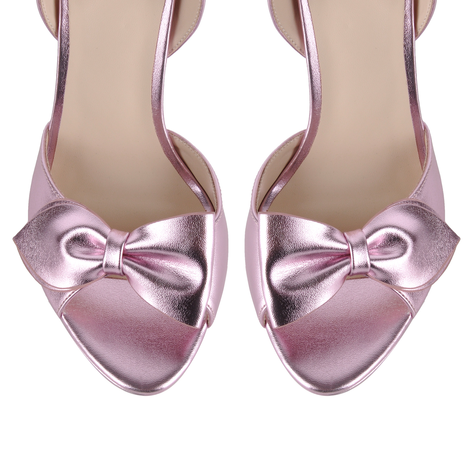 Bow Round Toe Platform Slingback Sandals
