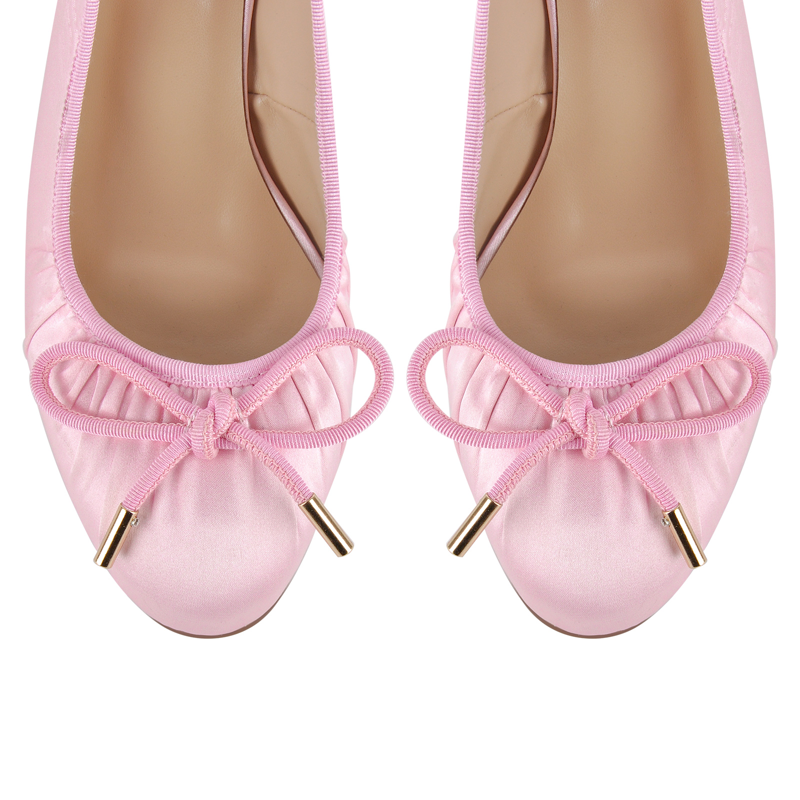 Bow Satin Low Platform Slingback Pumps