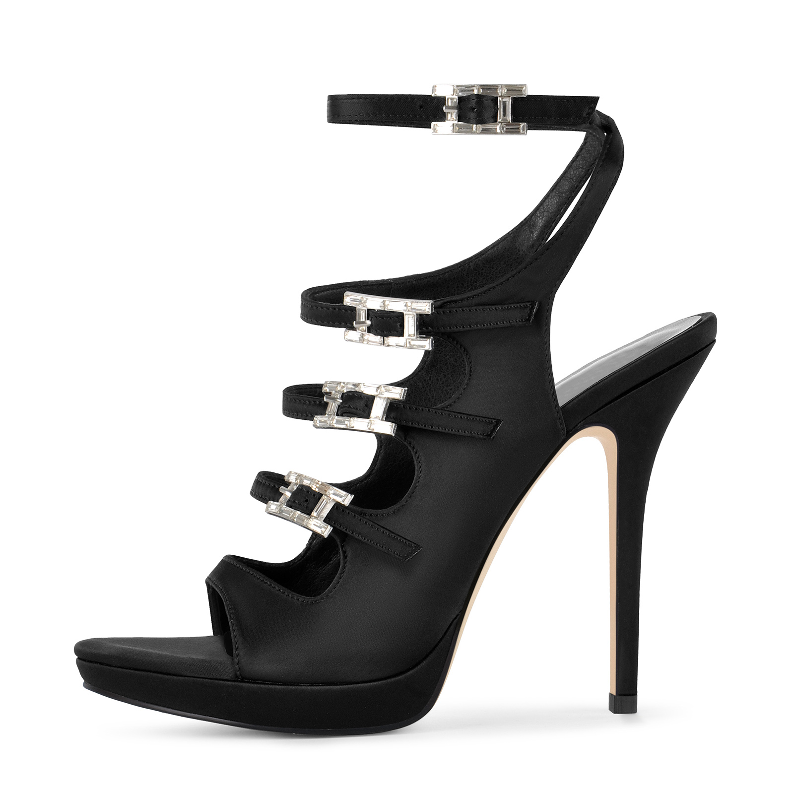 Low Platform Multi Buckle Straps Sandals