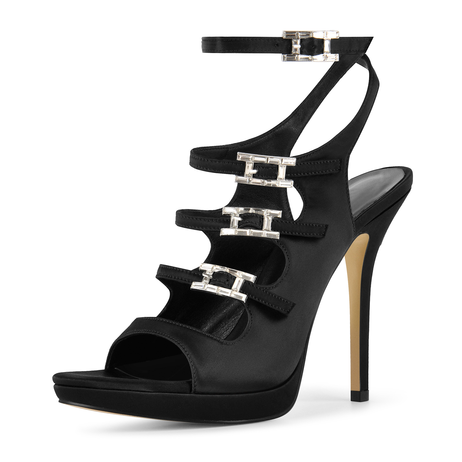 Low Platform Multi Buckle Straps Sandals