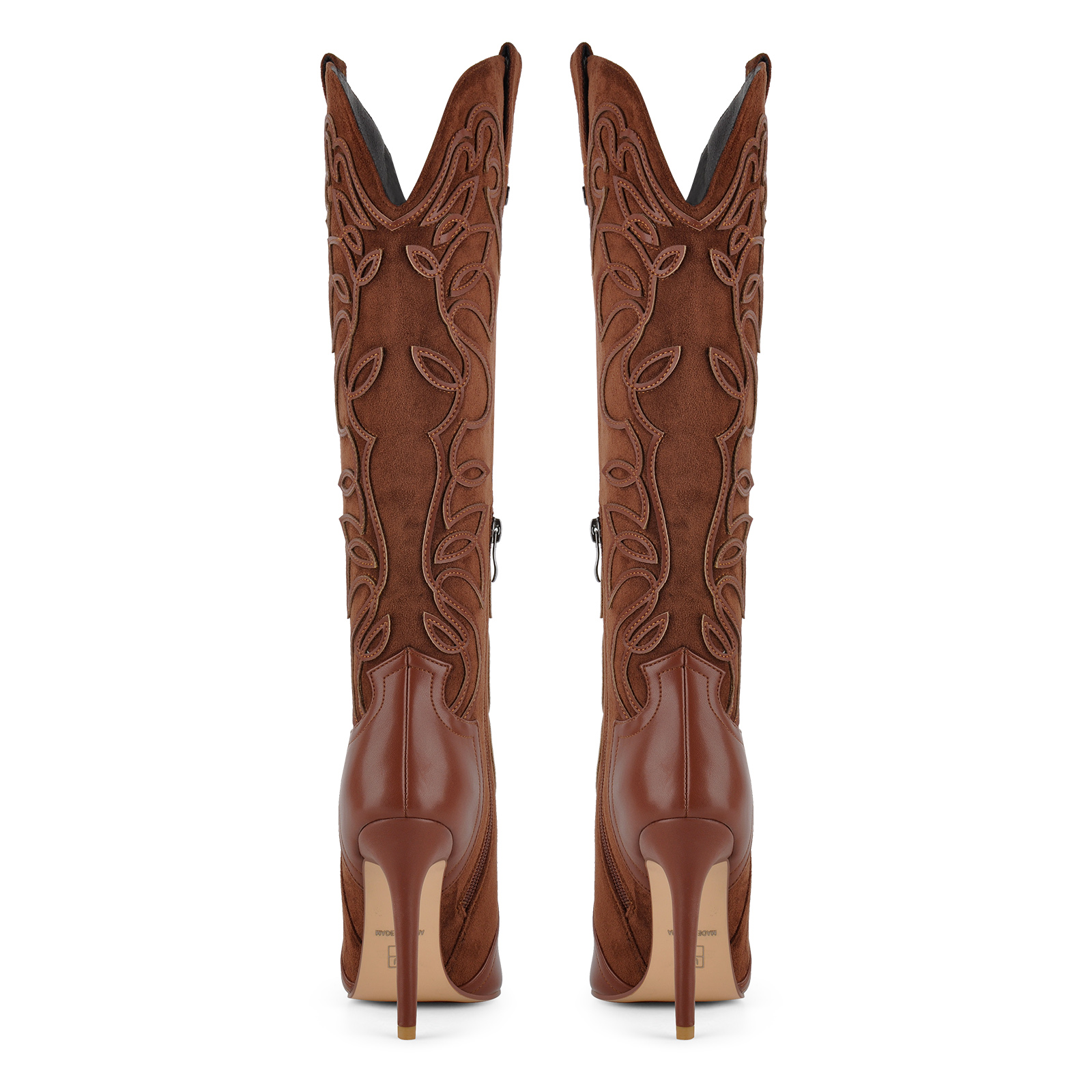 Embroidery Patchwork Western Stiletto Knee High Boots