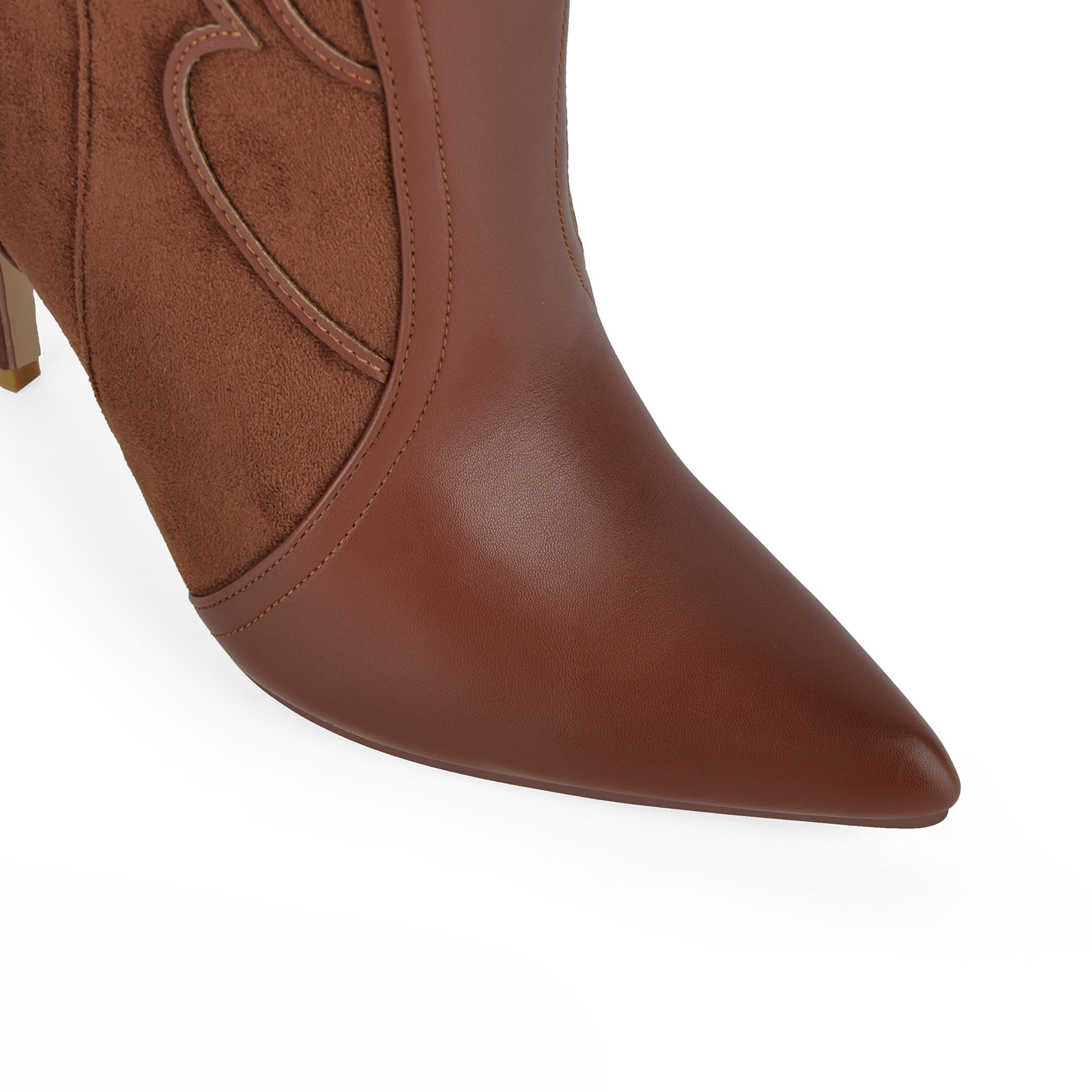 Embroidery Patchwork Western Stiletto Knee High Boots