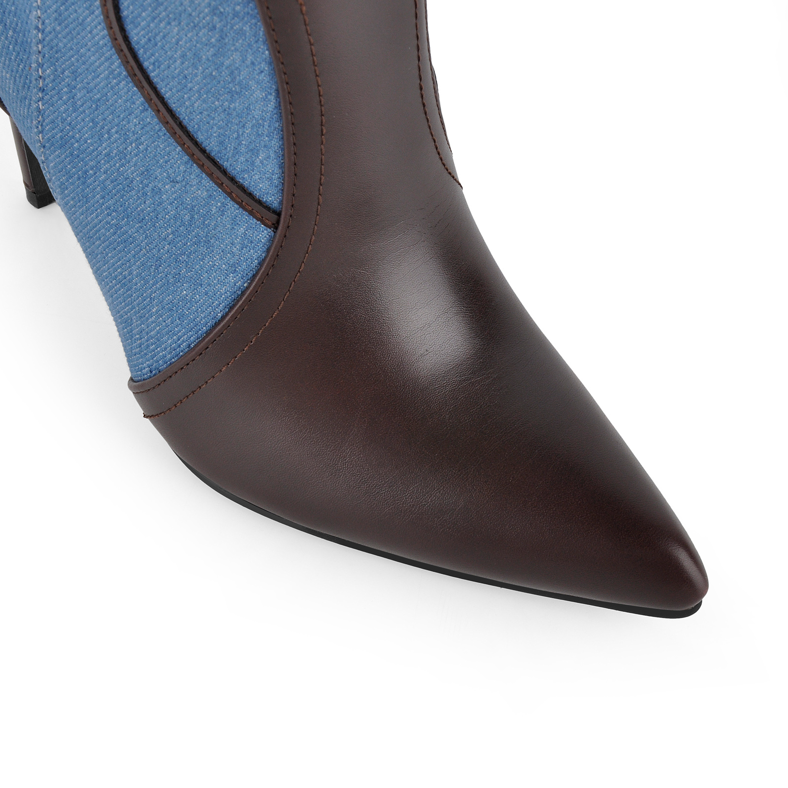 Embroidery Patchwork Western Stiletto Knee High Boots