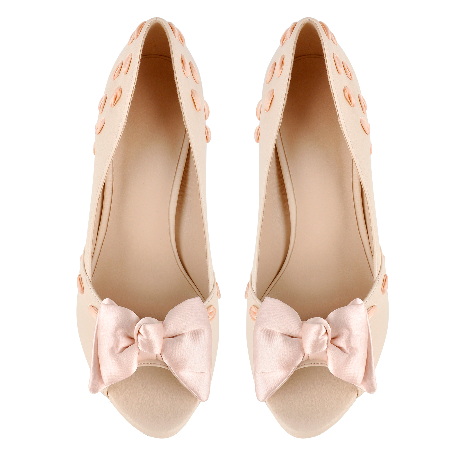 Bow Peep Toe Platform Stiletto Pumps