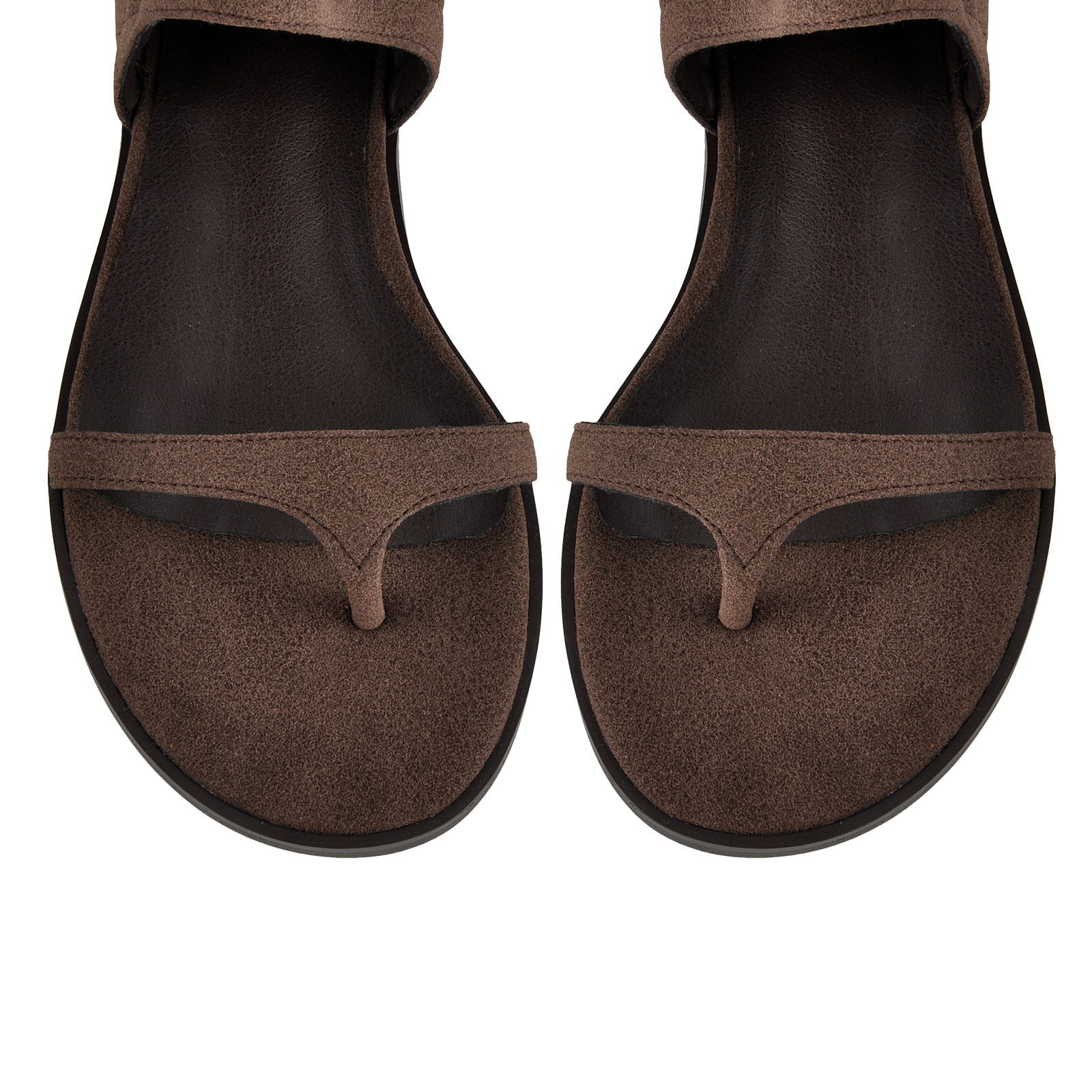 Flip-Flop Buckle Cutout Flat Bootie Sandals