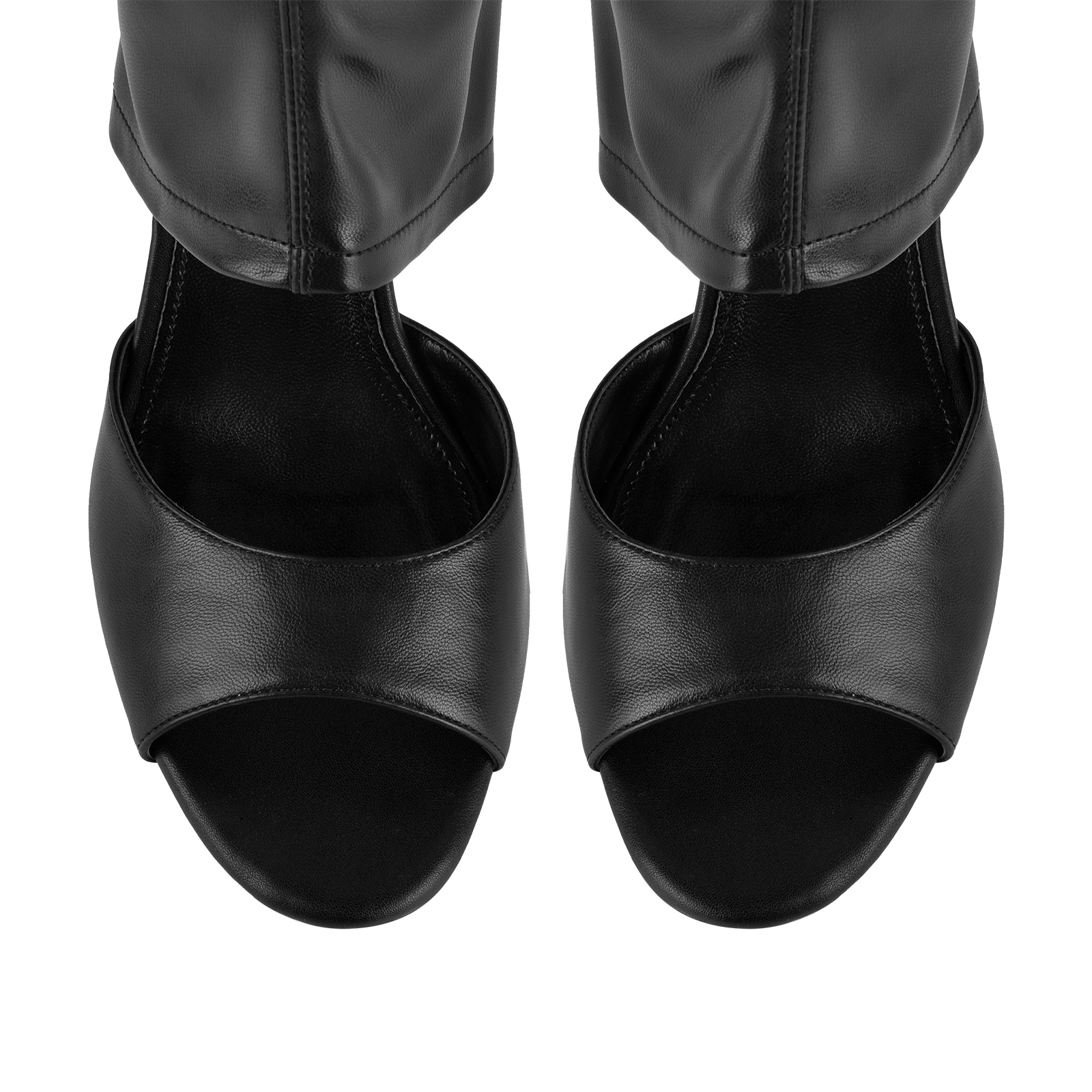 Open Toe Cutout Back Zipper Bootie Sandals