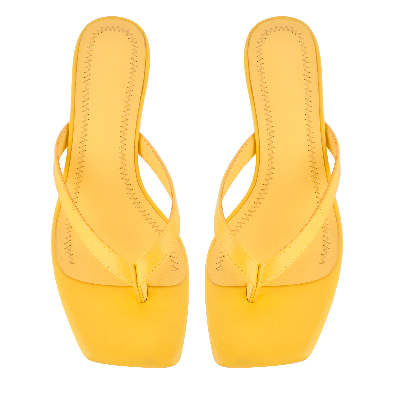 Square Toe Flip-Flop Stiletto Mule Sandals