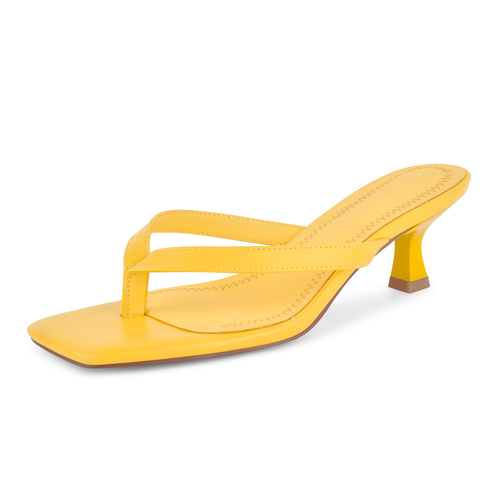Square Toe Flip-Flop Stiletto Mule Sandals