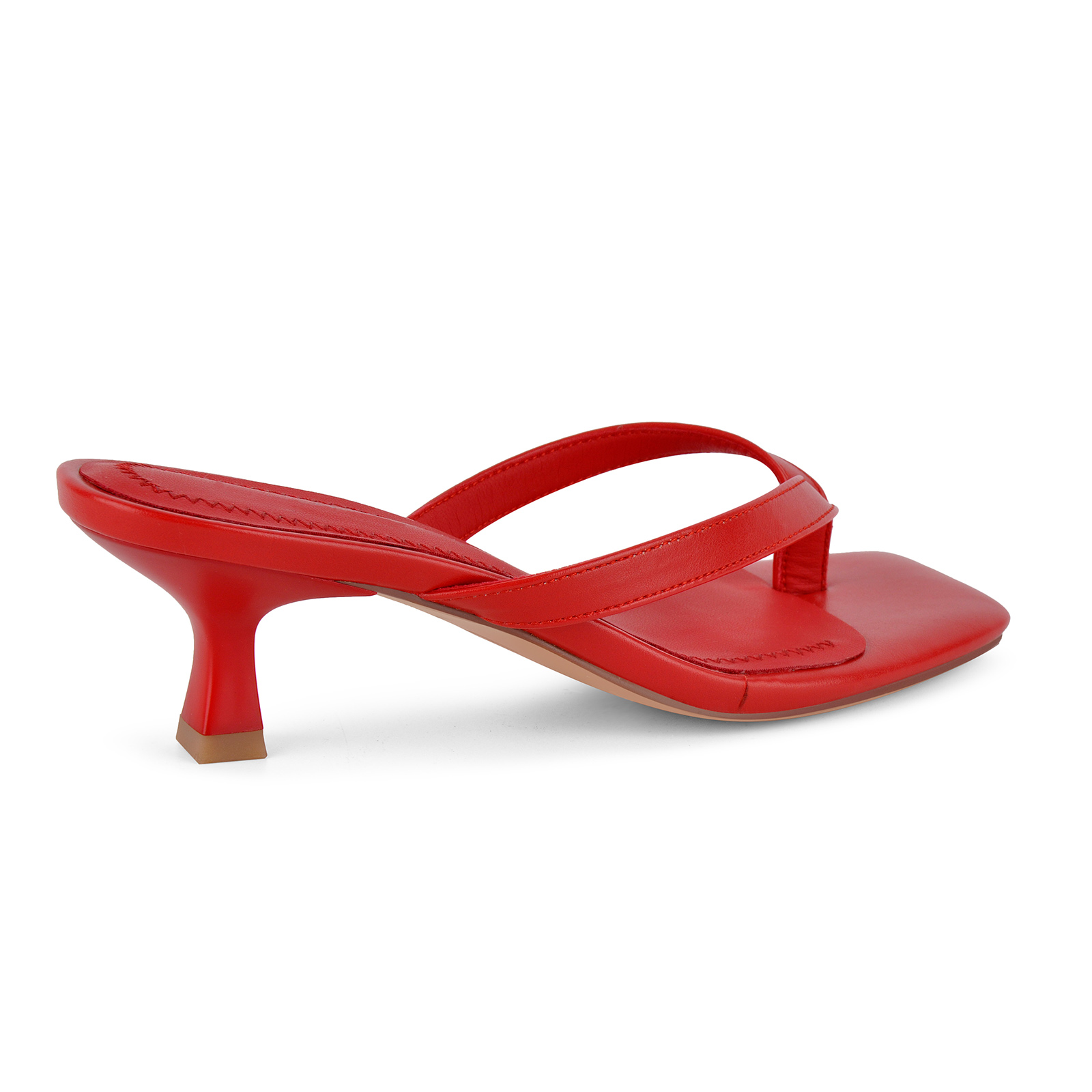 Square Toe Flip-Flop Stiletto Mule Sandals