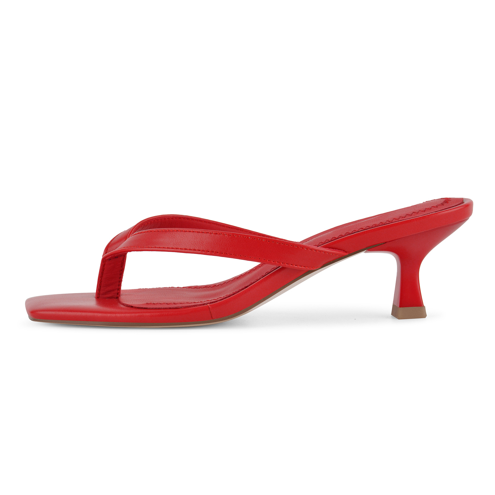 Square Toe Flip-Flop Stiletto Mule Sandals