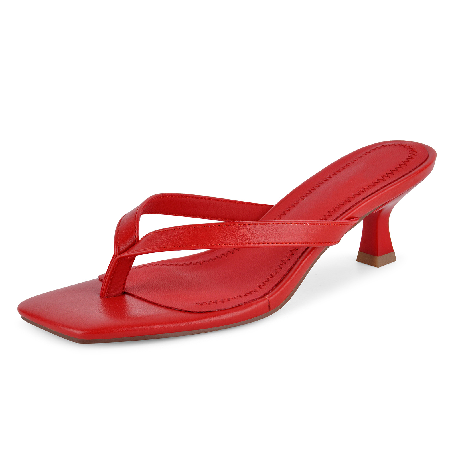 Square Toe Flip-Flop Stiletto Mule Sandals