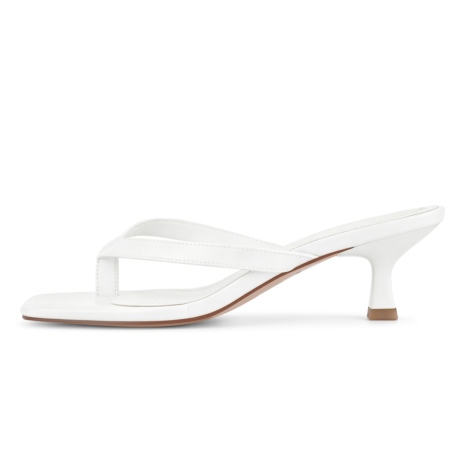 Square Toe Flip-Flop Stiletto Mule Sandals