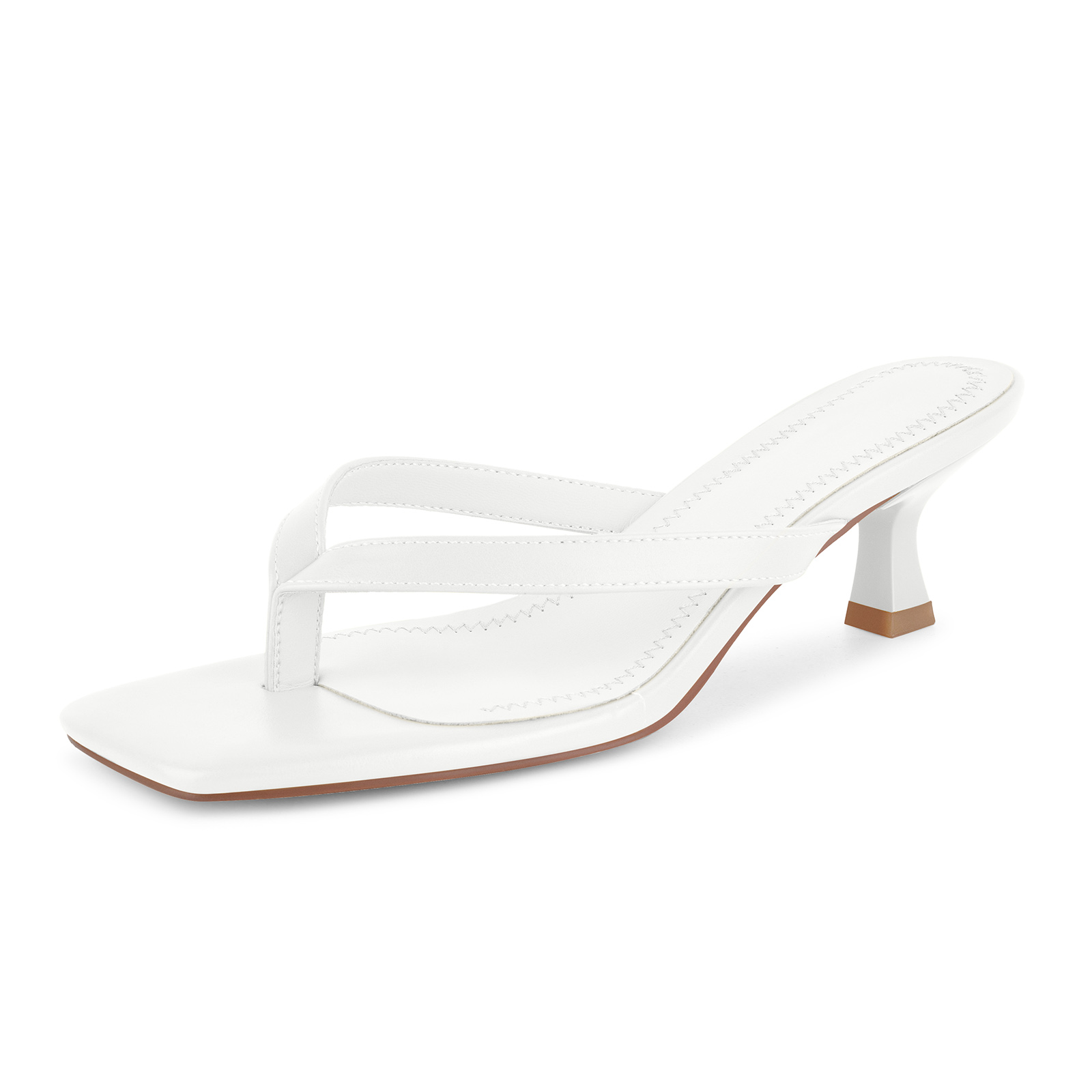 Square Toe Flip-Flop Stiletto Mule Sandals