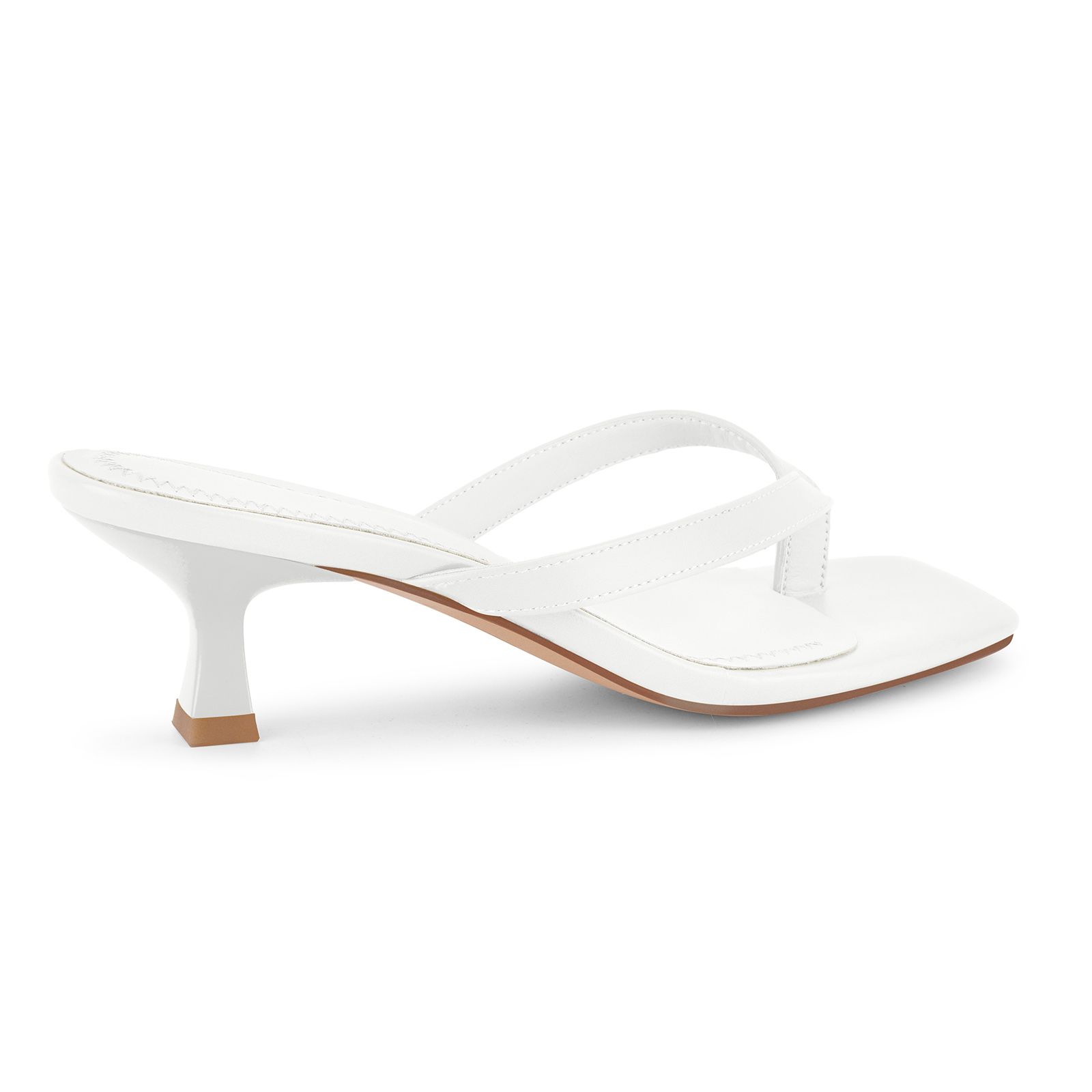 Square Toe Flip-Flop Stiletto Mule Sandals