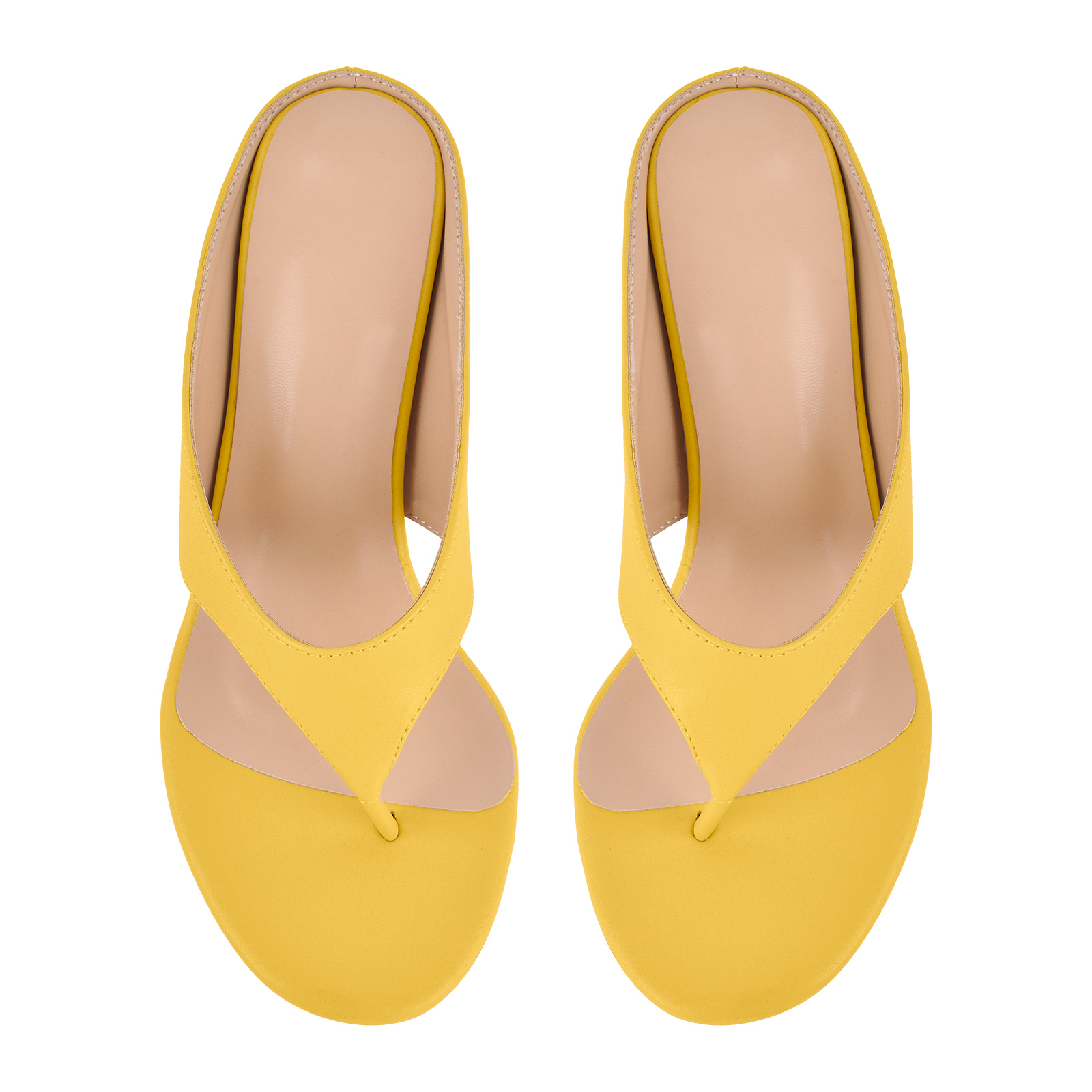 Round Toe Flip-Flop Wedge Heel Mules