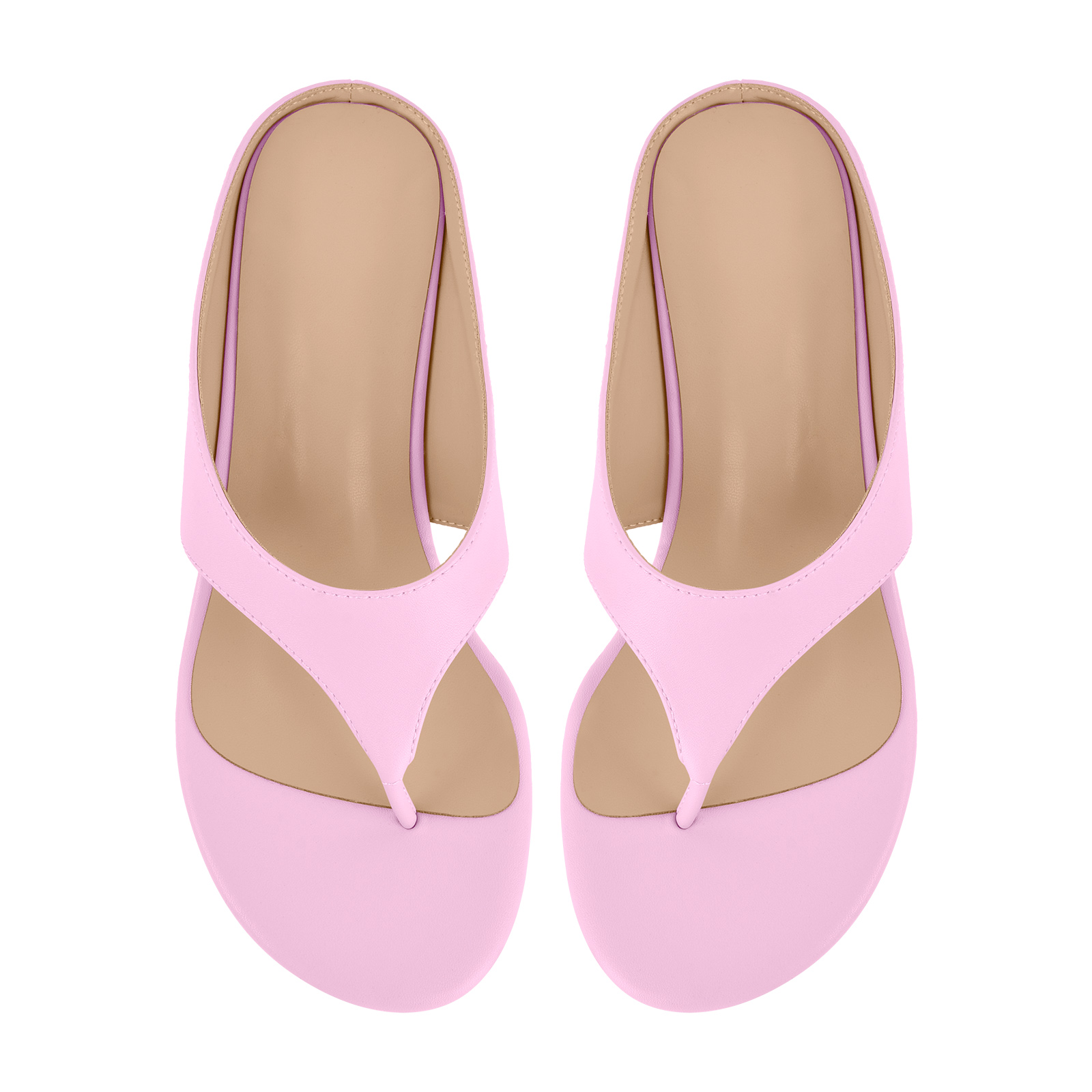 Flip-Flop Wedge Heel Mule Sandals