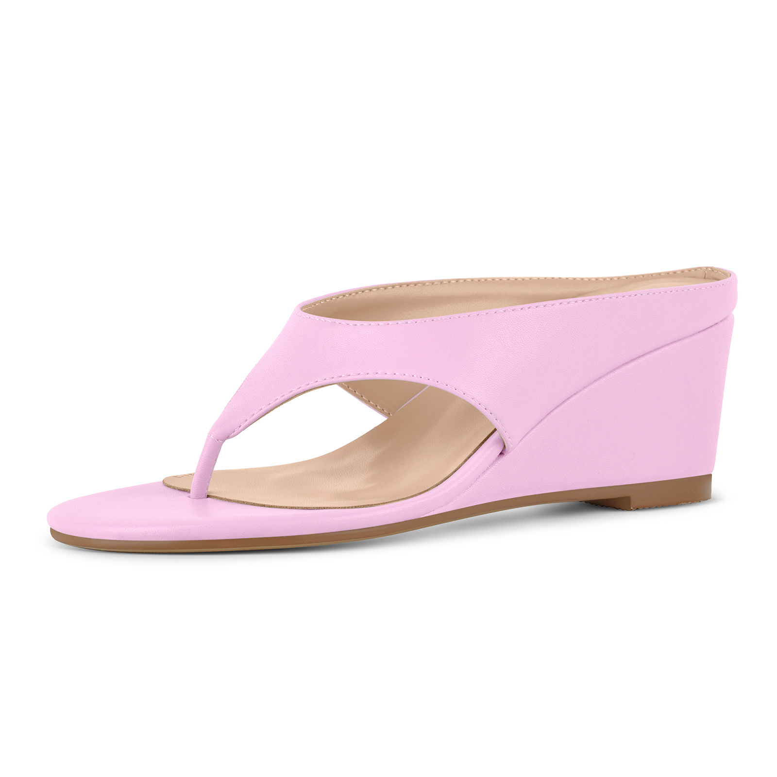 Flip-Flop Wedge Heel Mule Sandals