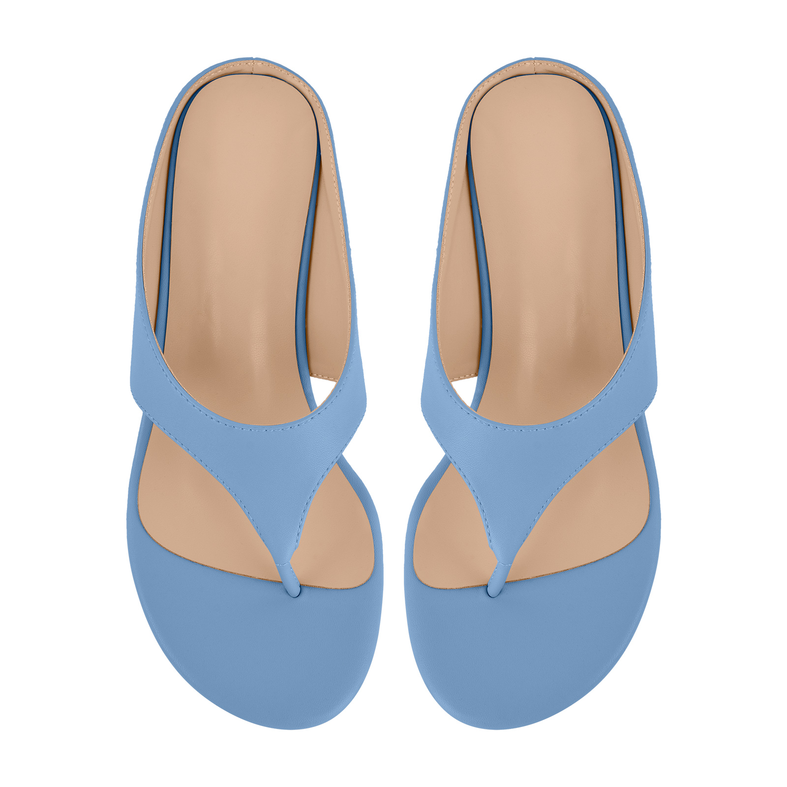 Flip-Flop Wedge Heel Mule Sandals