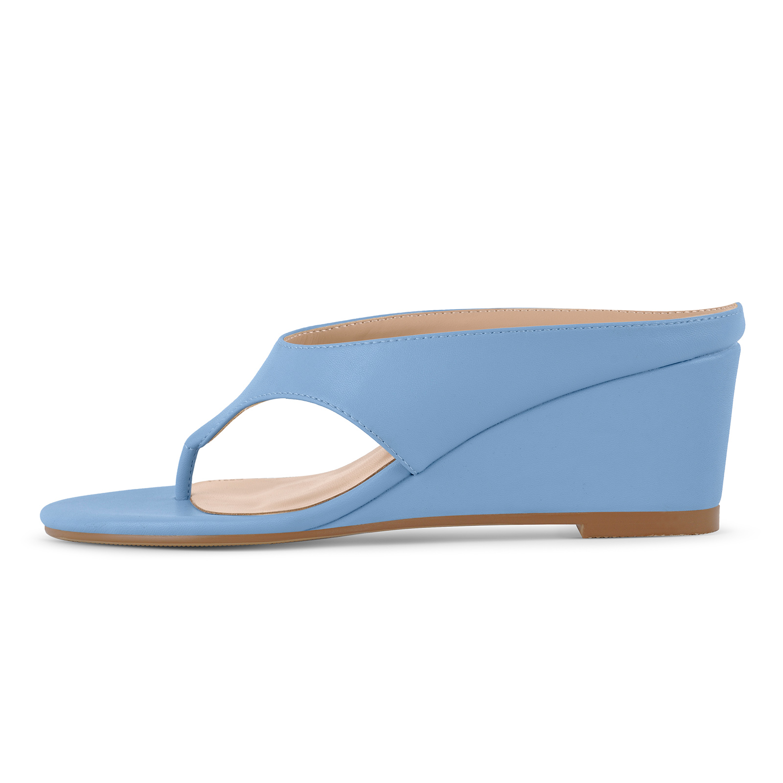 Flip-Flop Wedge Heel Mule Sandals
