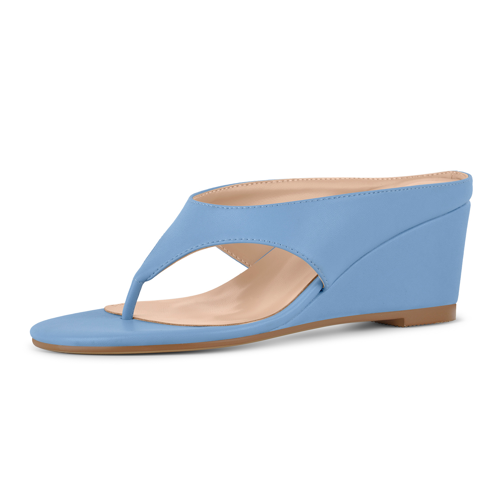 Flip-Flop Wedge Heel Mule Sandals