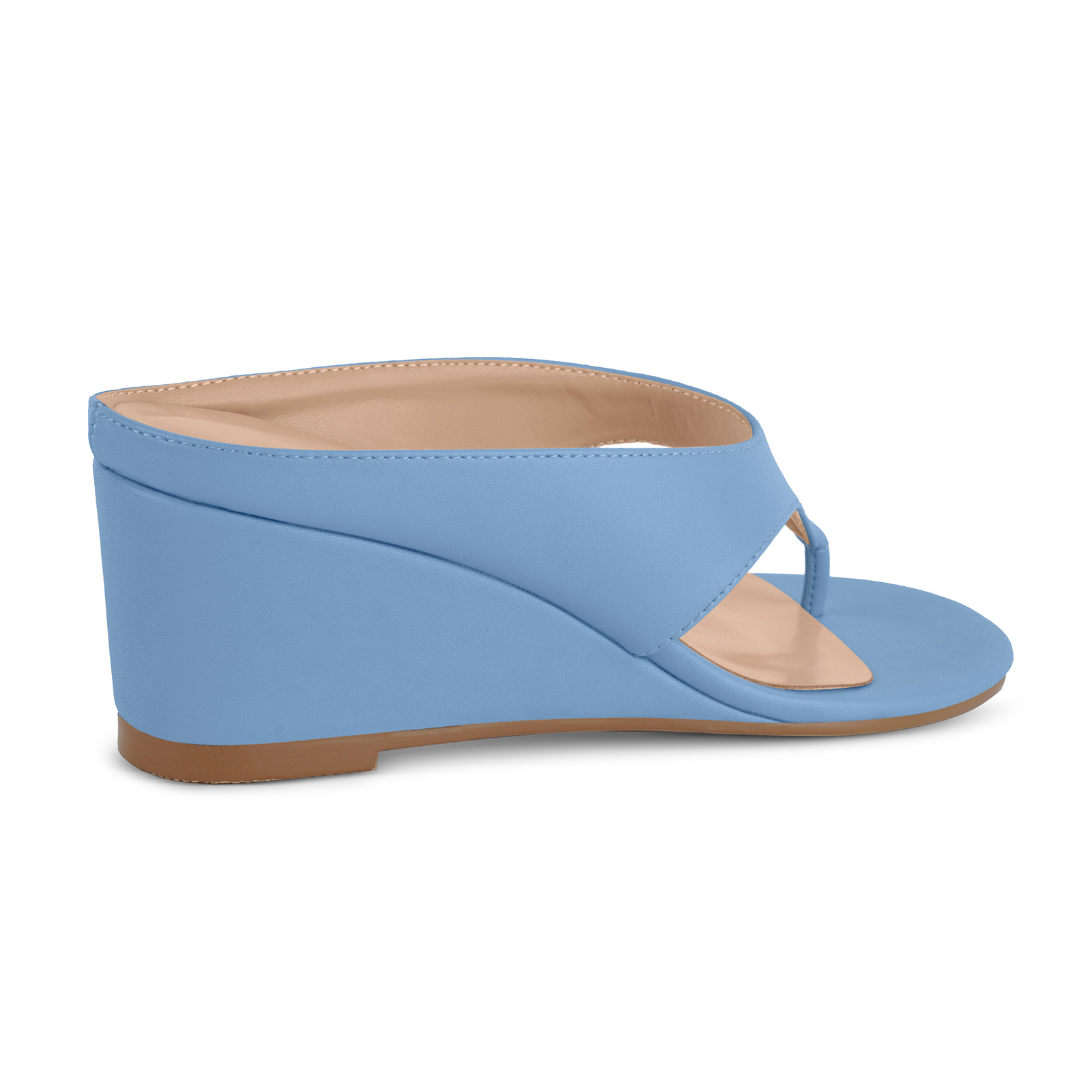 Flip-Flop Wedge Heel Mule Sandals