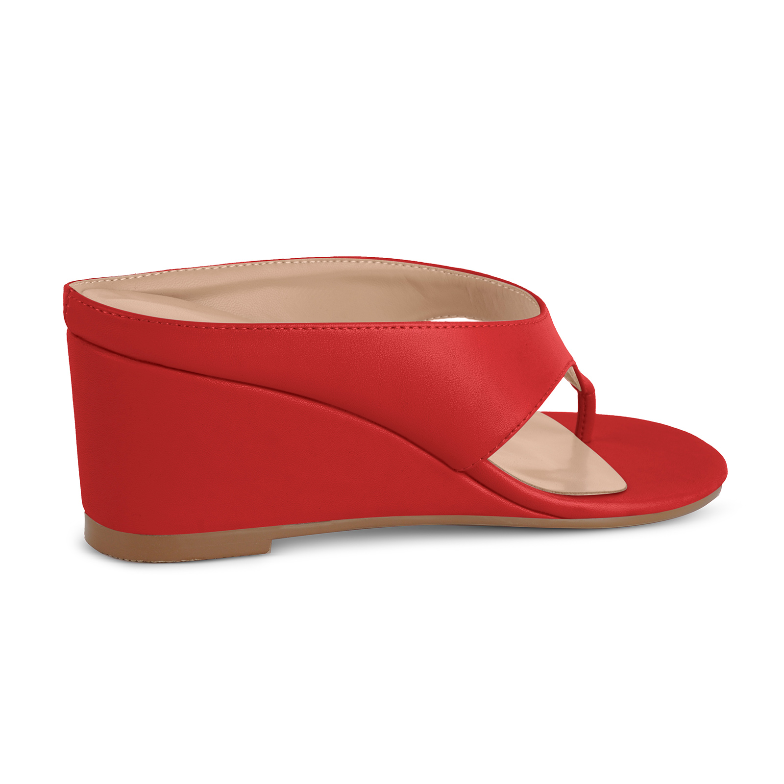 Flip-Flop Wedge Heel Mule Sandals