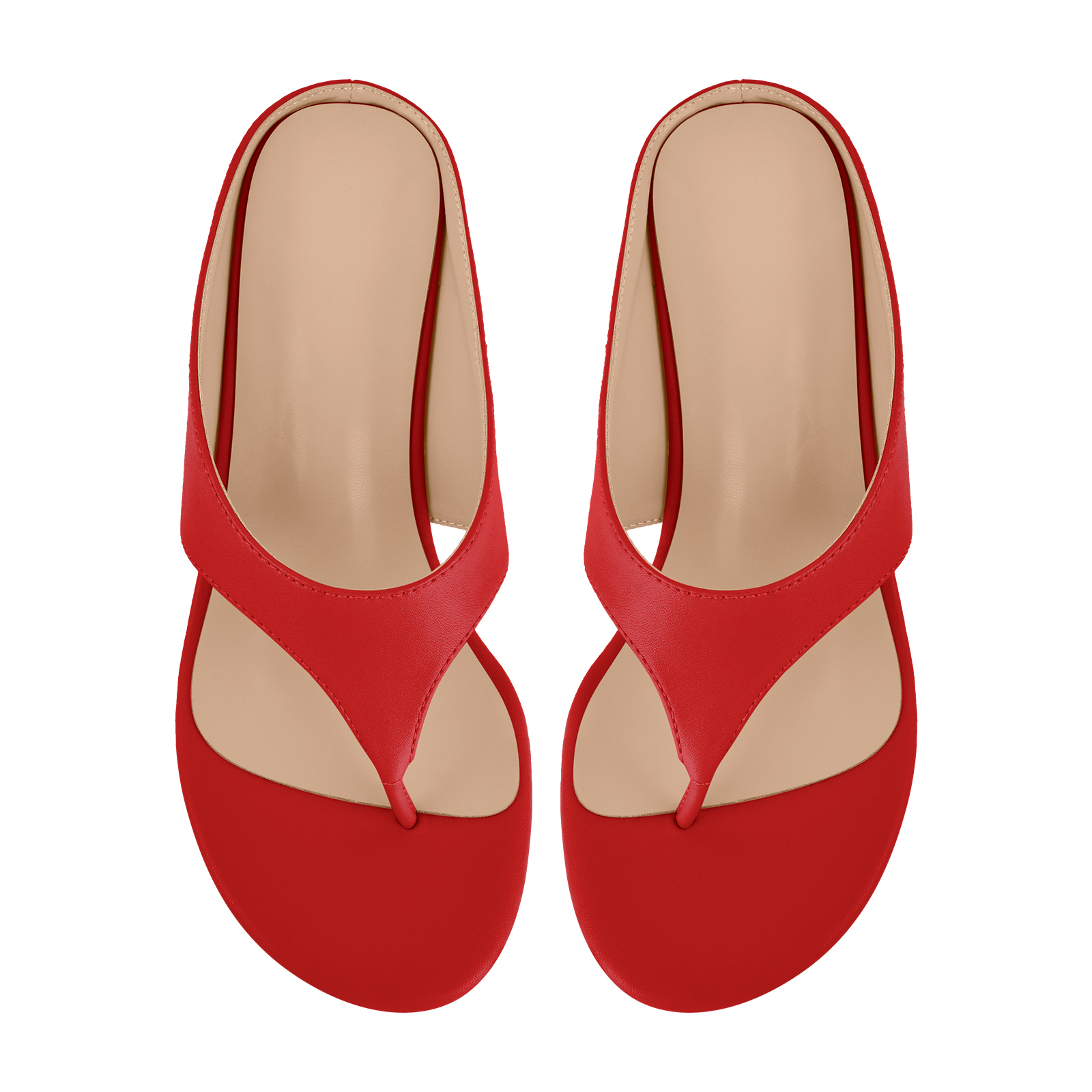 Flip-Flop Wedge Heel Mule Sandals