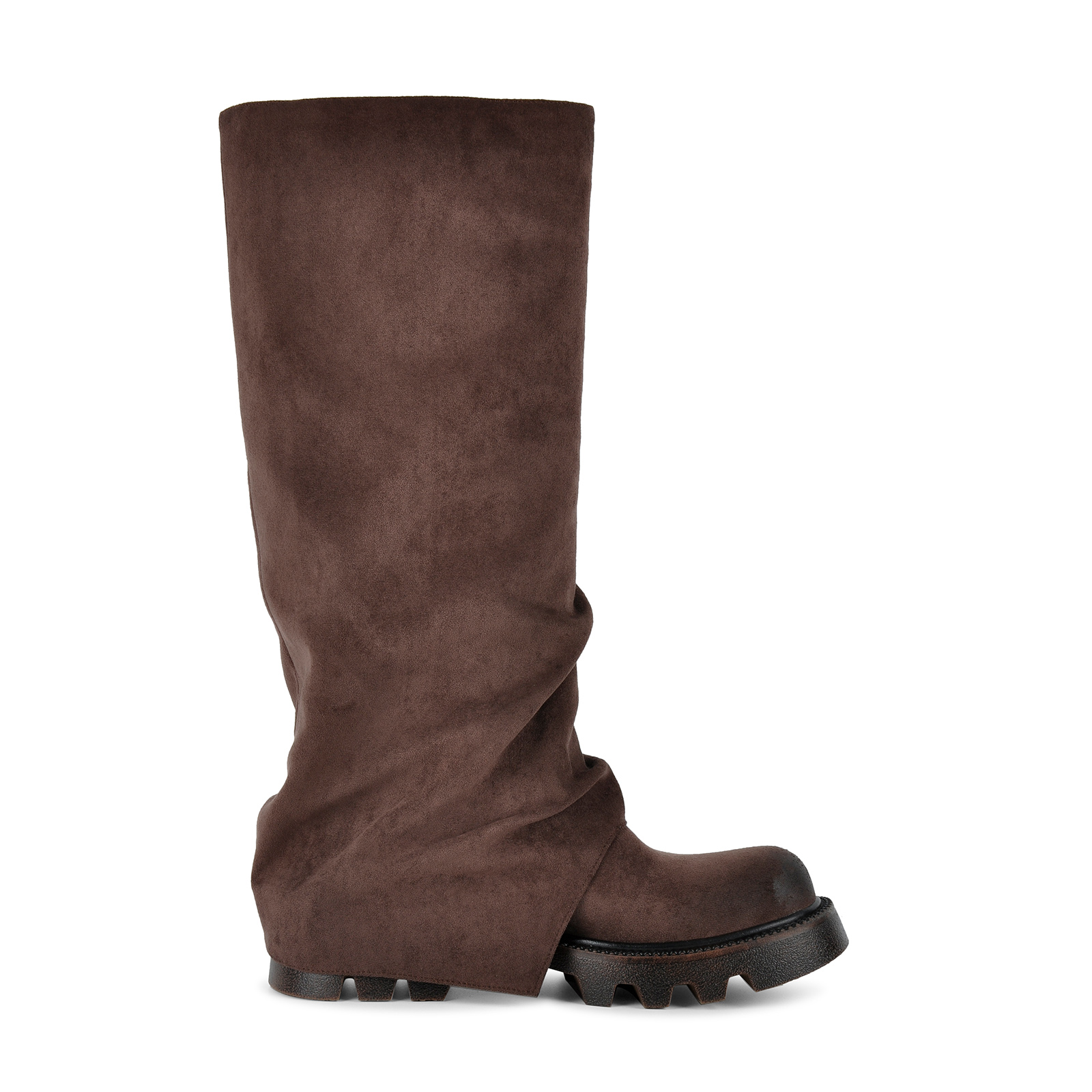 Suede Platform Multi Buckles Knee High Boots