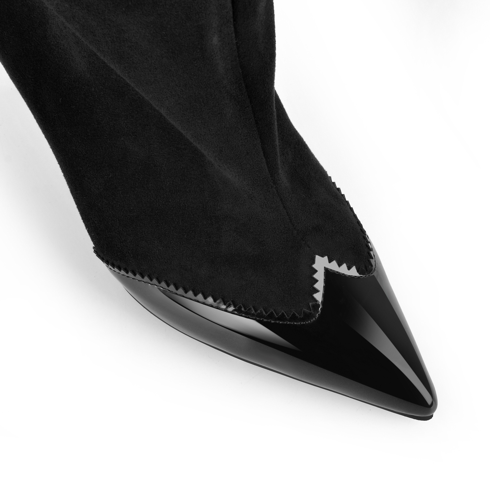 Pointed Toe Suede Slouch Knee High Boots