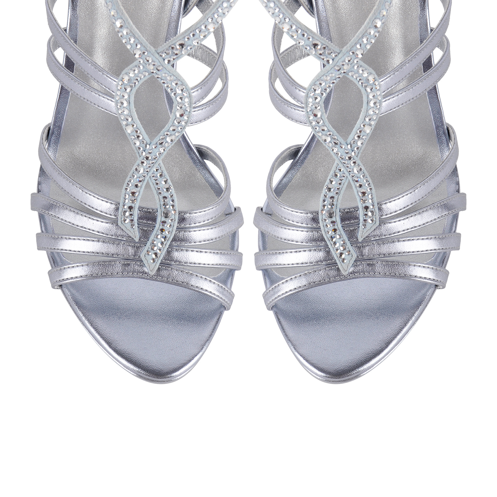 Platform Rhinestone Buckle Strap Sandals